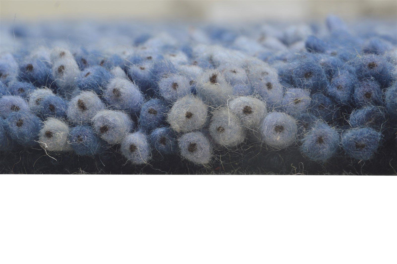 Blue Wool Rug 5' X 8' Shag Hand Knotted Scandinavian Abstract Room Size Carpet 7865244221589