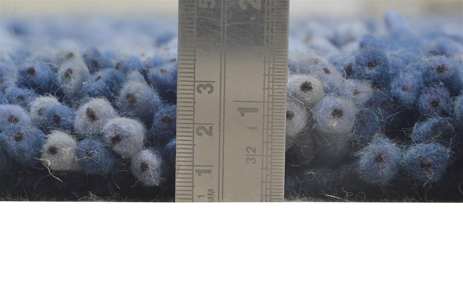 Blue Wool Rug 5' X 8' Shag Hand Knotted Scandinavian Abstract Room Size Carpet 7865244221589
