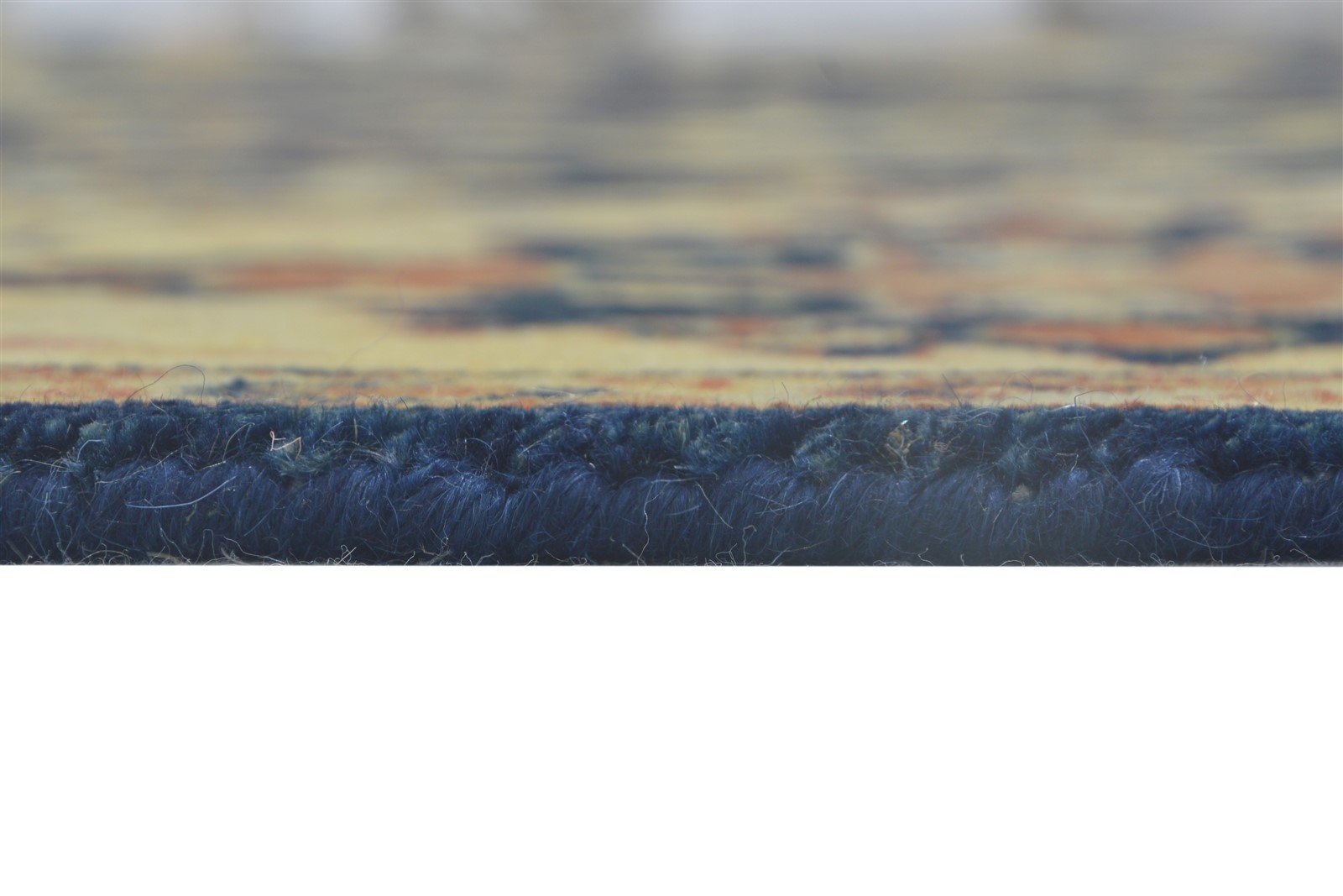 Blue Wool Rug 9' X 12' Persian Hand Knotted Kashan Oriental Large Carpet 7864201085077