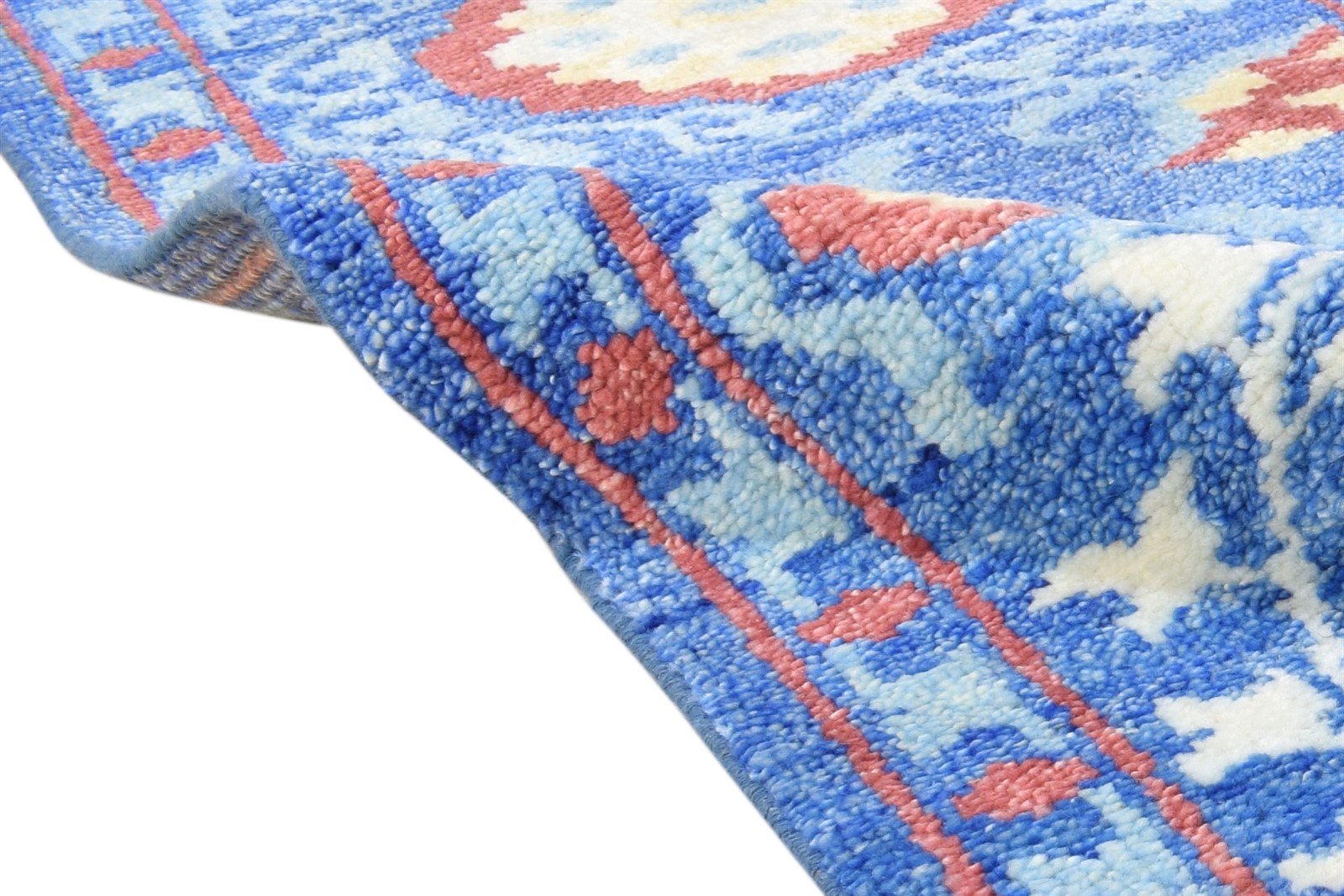 Blue Wool Rug 9' X 12' Persian Hand Knotted Mughal Oriental Extra Large Carpet 7864965791893