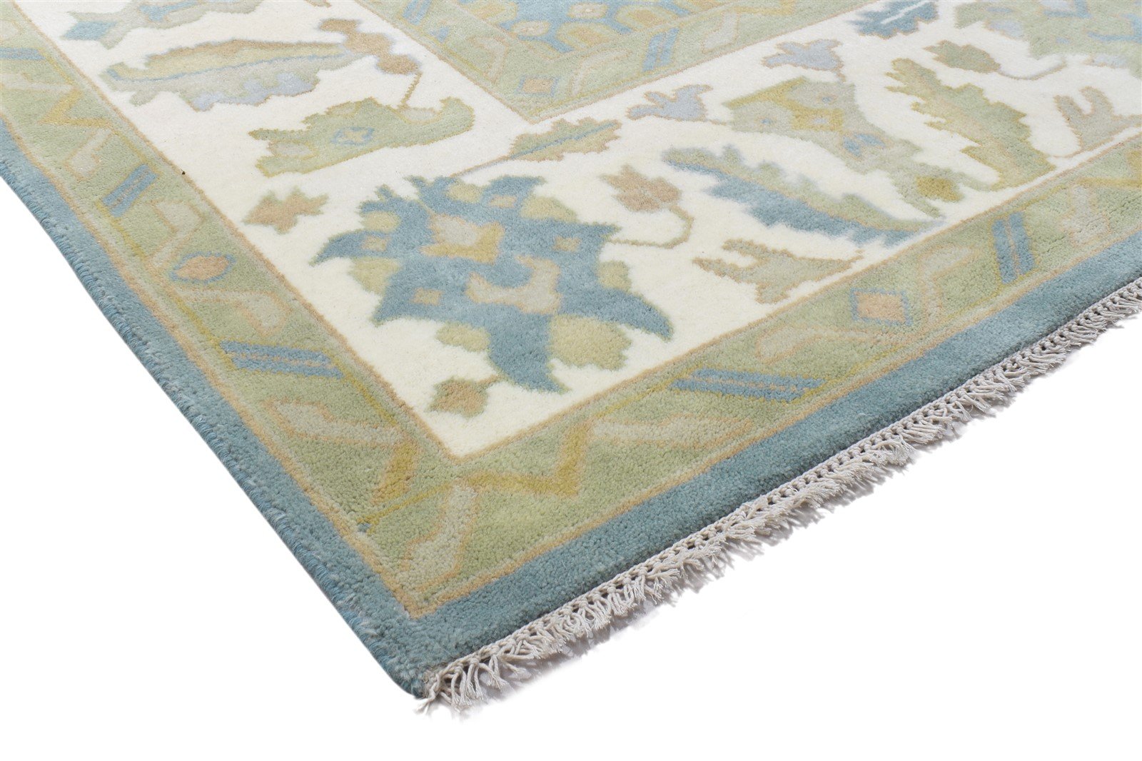 Blue Wool Rug 9' X 12' Persien Hand Knotted Oushak Oriental Large Carpet 7864327536789
