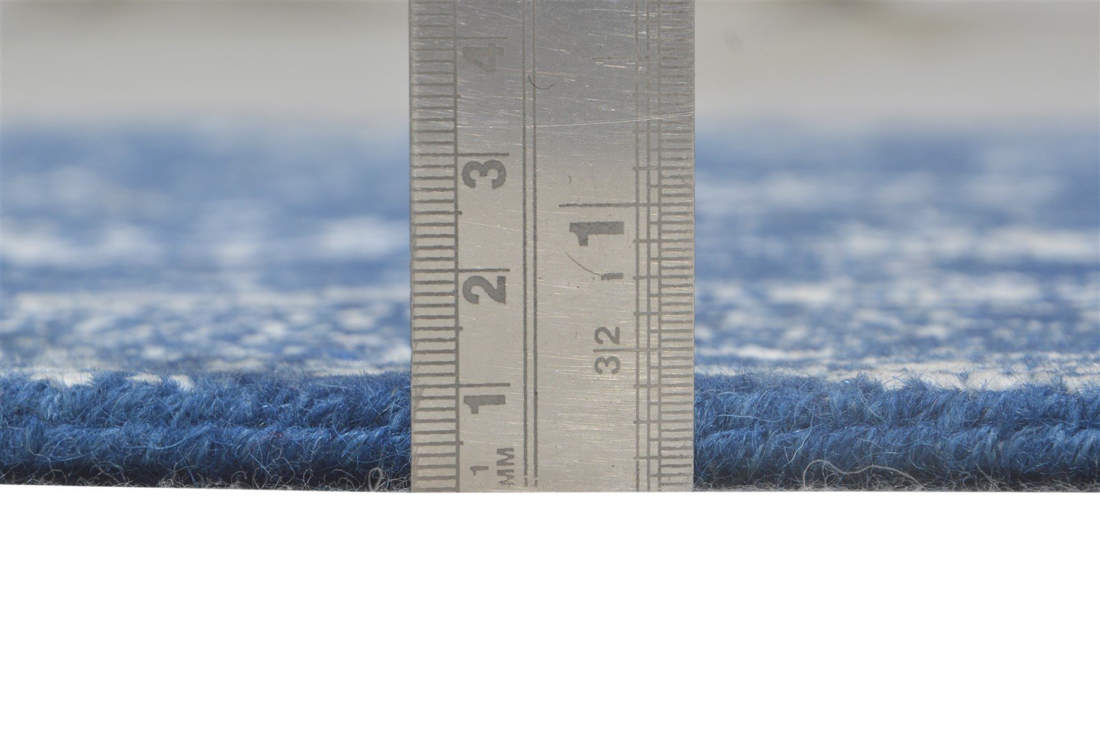 Blue Wool / Silk Rug 2' X 6' Modern Hand Knotted Oushak Abstract Small Runner 7865148637333