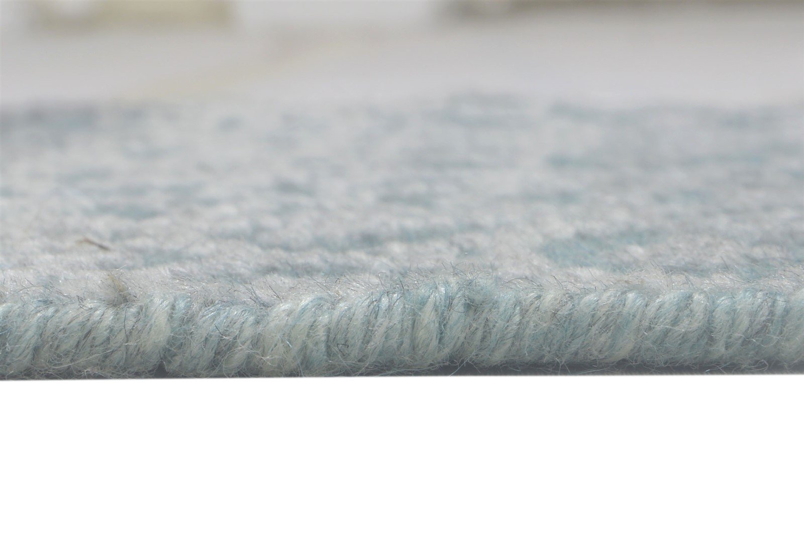 Blue Wool Silk Rug 2X3 Modern Hand Knotted Scandinavian Trellis Small Carpet 7864087150741