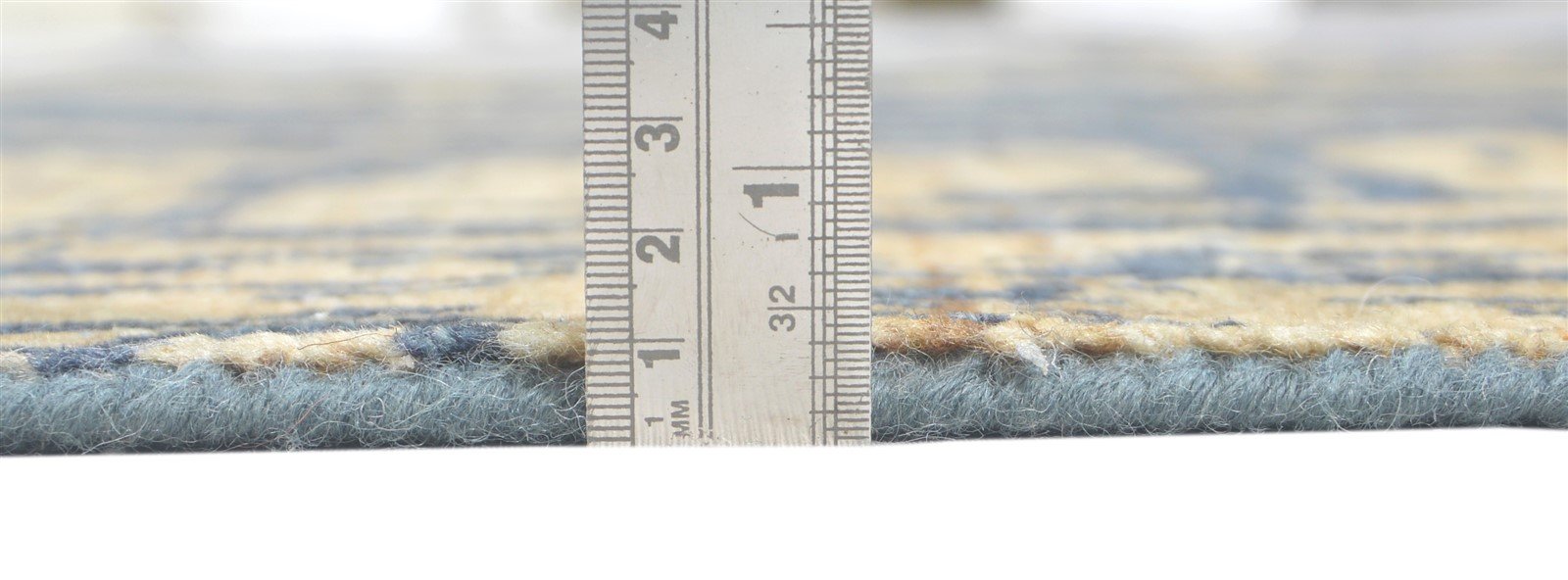 Blue Wool Silk Rug 5X8 Modern Hand Knotted Oriental Abstract Room Size Carpet 7860675838101