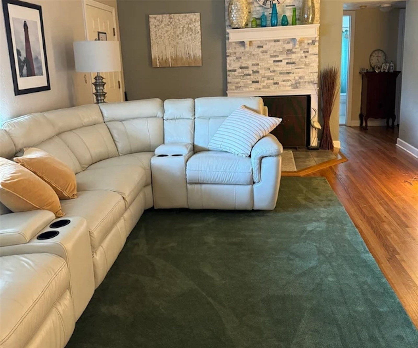 Bronze Green Area Rug for Bedroom, Modern Rug, Solid Color Wool rug for living Room Baxter Rug 8448800915605