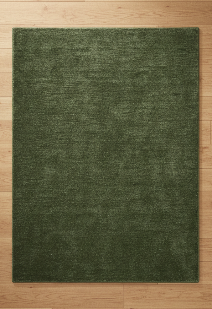 Bronze Green Area Rug for Bedroom, Modern Rug, Solid Color Wool rug for living Room Baxter Rug 8448800915605