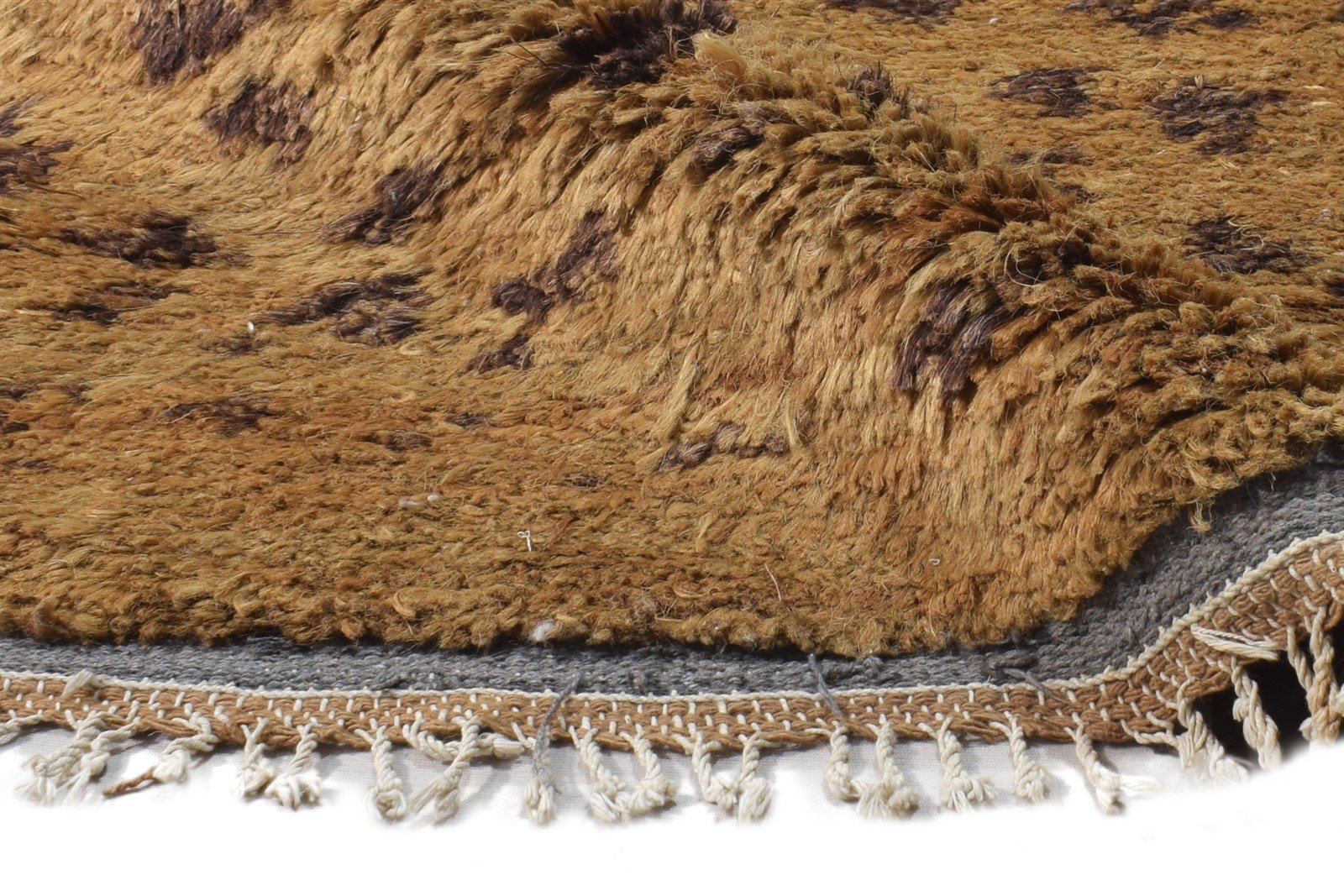 Brown Hemp Rug 2' X 3' Modern Hand Knotted American Abstract Small Carpet 7865141395605