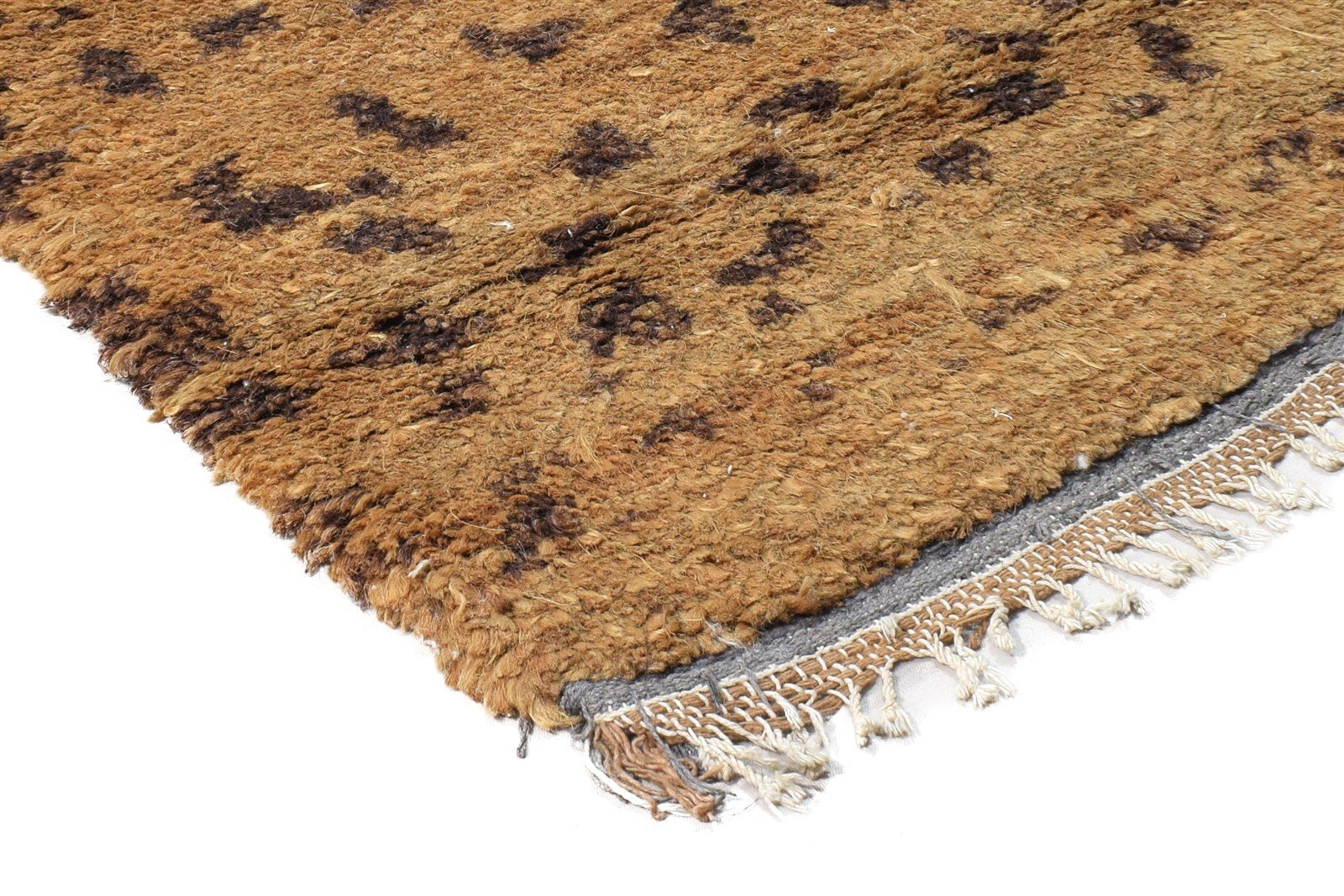 Brown Hemp Rug 2' X 3' Modern Hand Knotted American Abstract Small Carpet 7865141395605