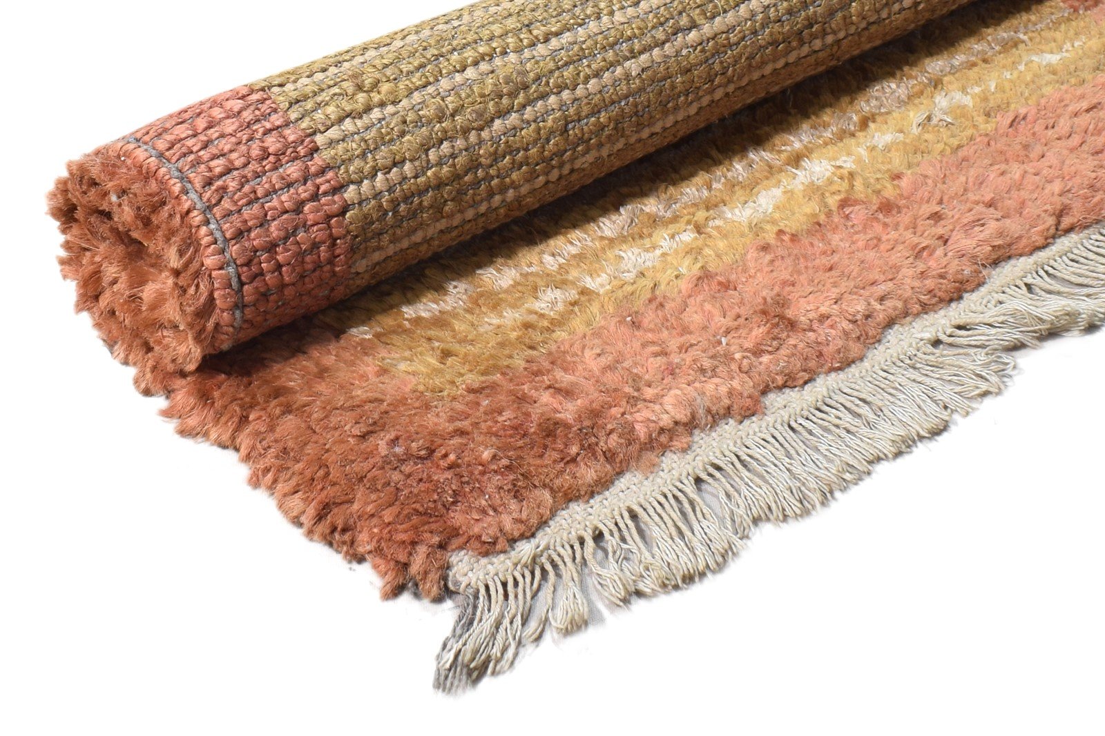 Brown Hemp Rug 2' X 3' Modern Hand Knotted Scandinavian Bordered Small Carpet 7865141559445