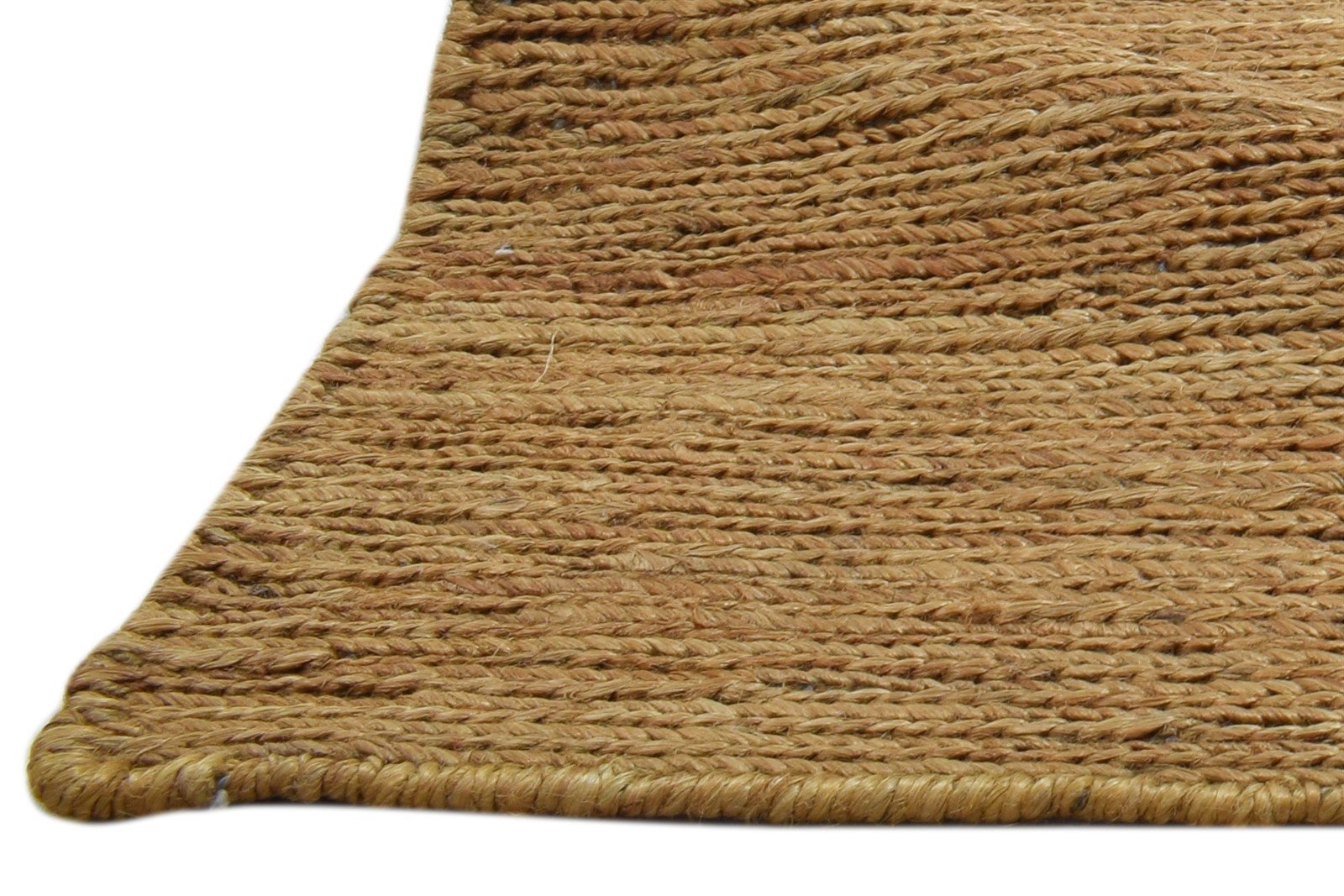 Brown Jute Rug 2' X 3' Modern Hand Knotted Scandinavian Solid Small Carpet 7860703363221