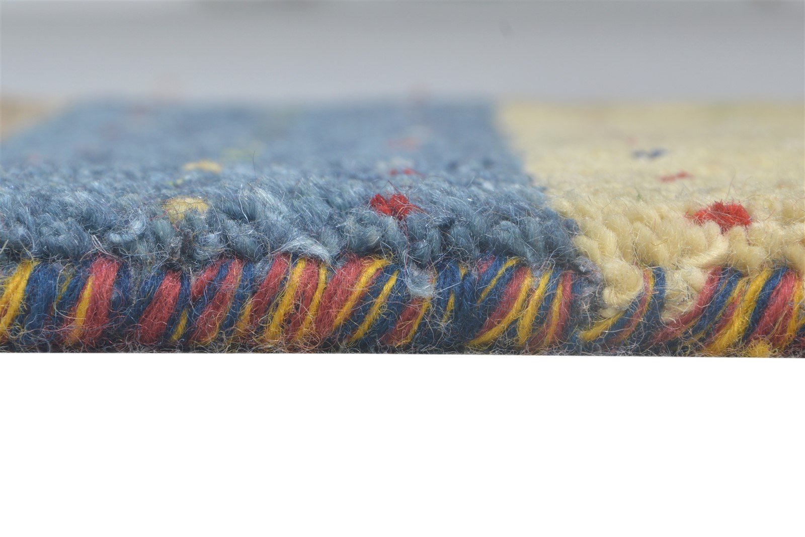 Maddie Brown Wool Rug 1' X 2' Southwestern Hand Knotted Gabbeh Striped 7865082478741