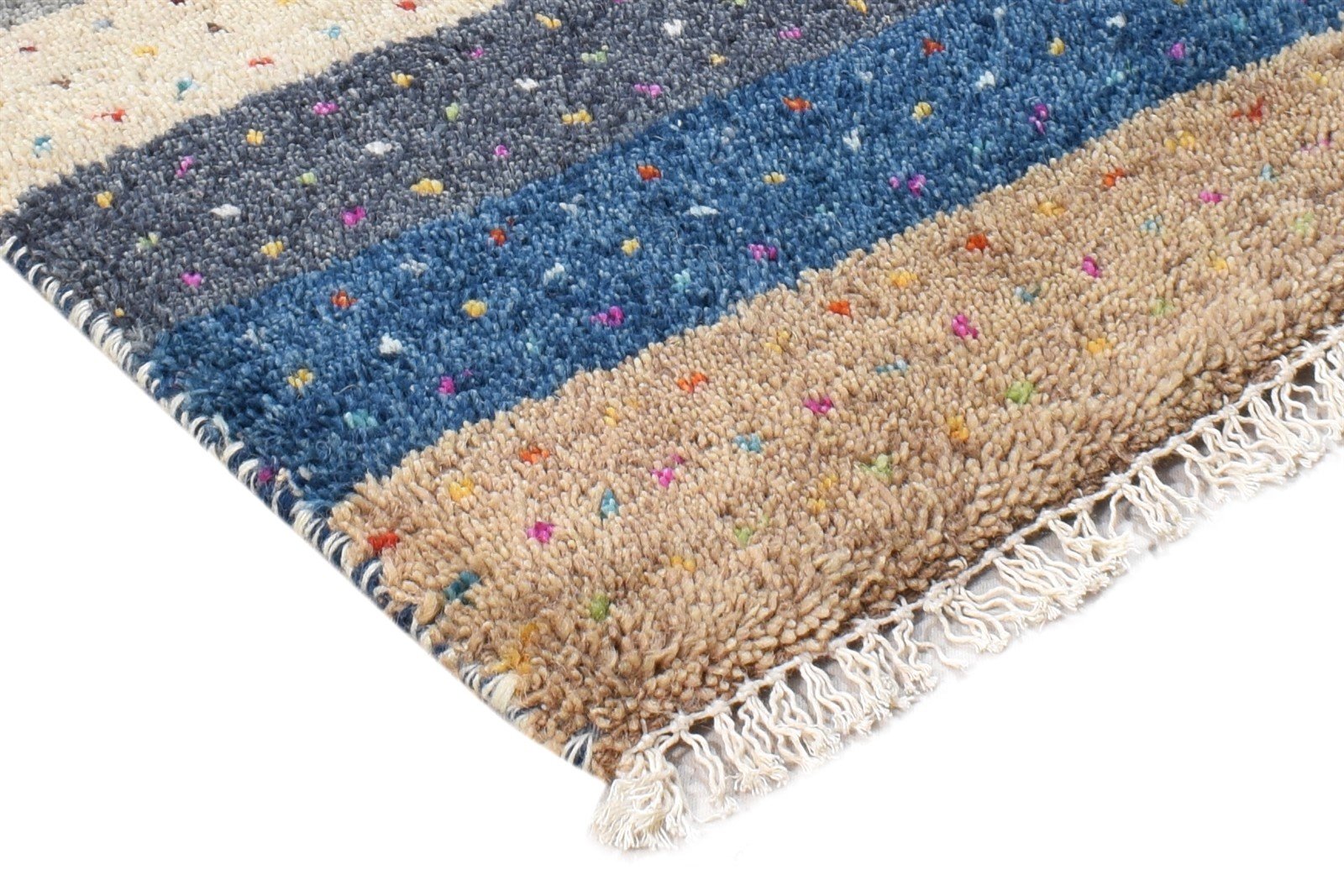Brown Wool Rug 1' X 2' Southwestern Hand Knotted Gabbeh Tribal Small Carpet 7865098666133