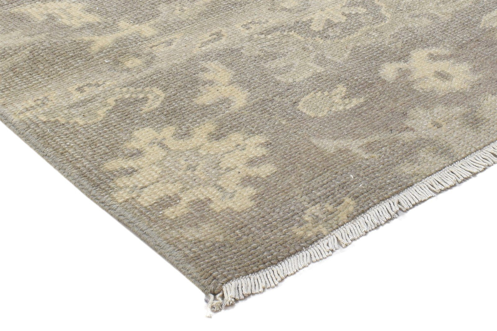 Brown Wool Rug 2' X 2' Persian Hand Knotted Oushak Oriental Small Carpet 7864841240725