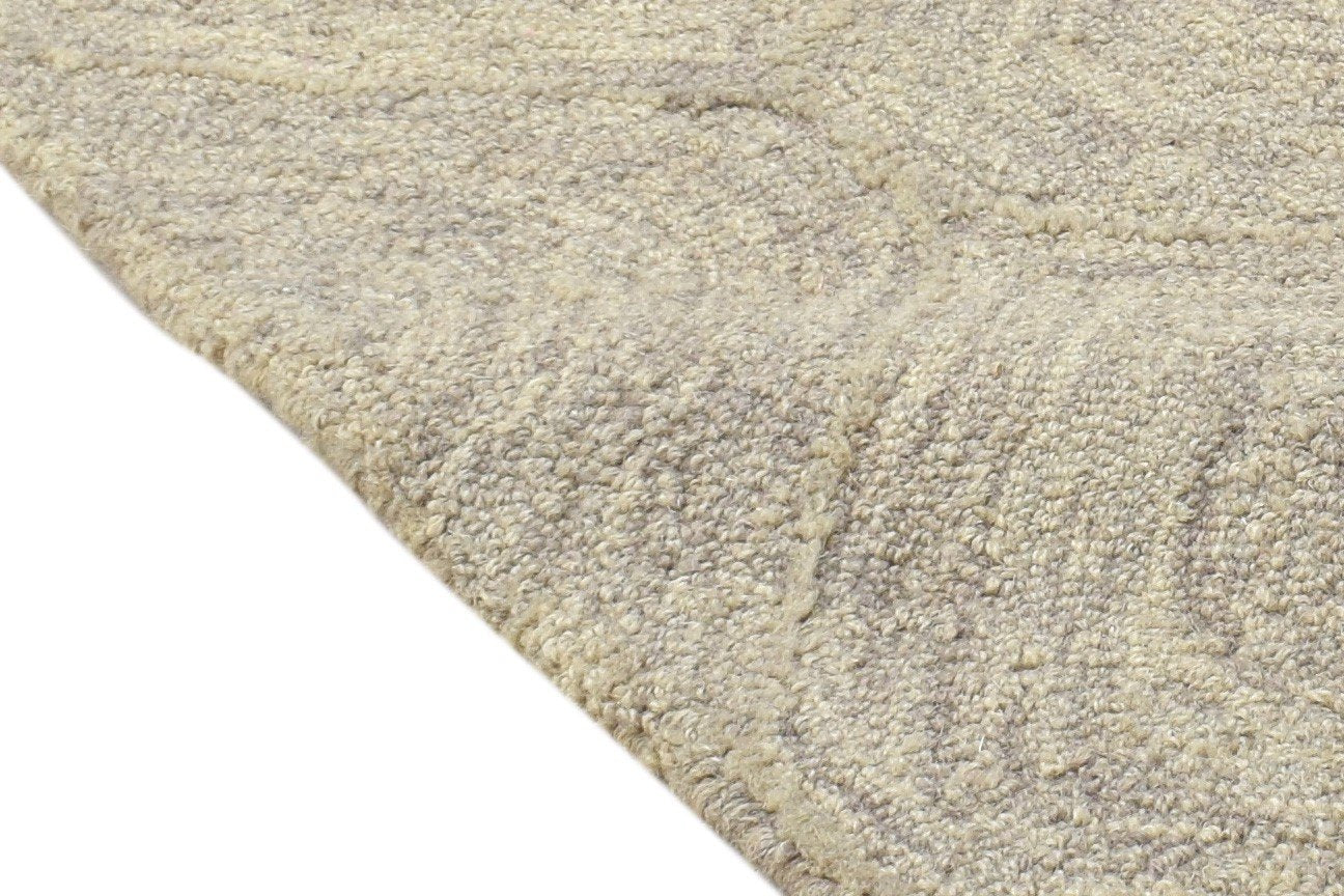 Brown Wool Rug 2' X 3' Modern Hand Tufted Moroccan Trellis Small Carpet 7864134303893
