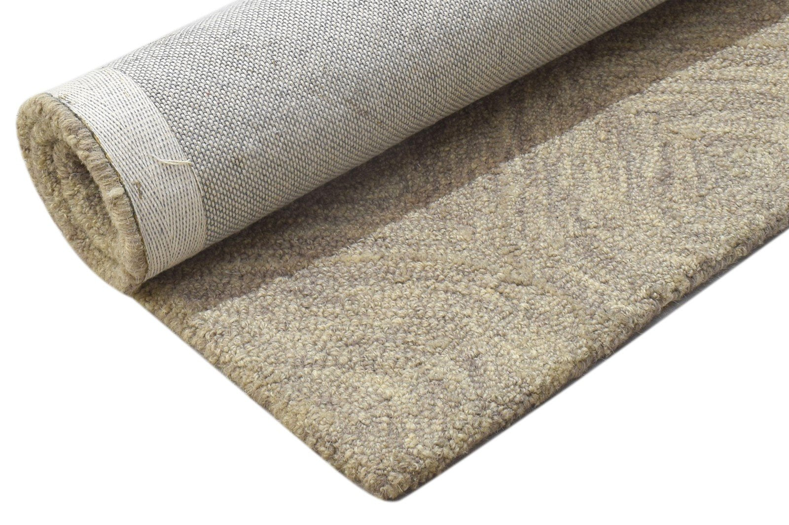 Brown Wool Rug 2' X 3' Modern Hand Tufted Moroccan Trellis Small Carpet 7864134303893