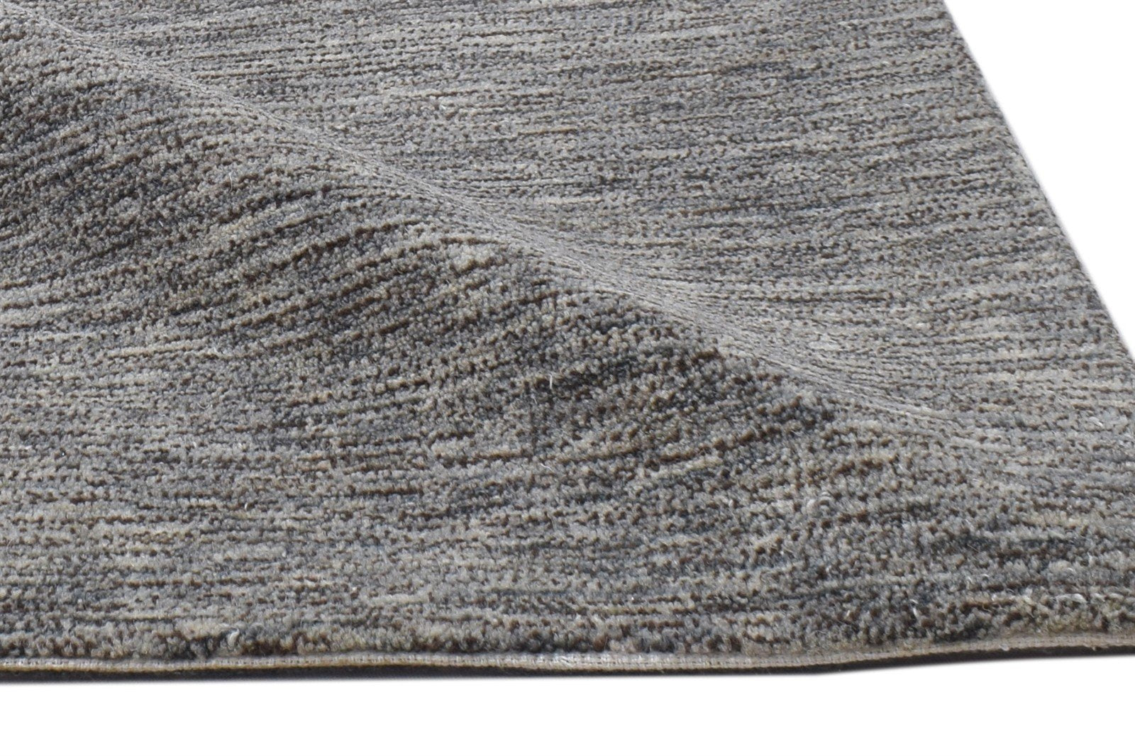 Brown Wool Rug 2' X 3' Modern Hand Tufted Scandinavian Solid Small Carpet 7864134992021