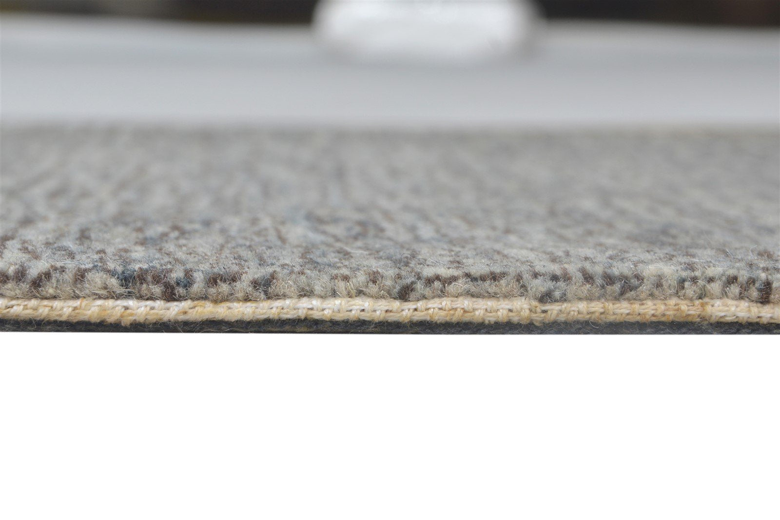 Brown Wool Rug 2' X 3' Modern Hand Tufted Scandinavian Solid Small Carpet 7864134992021