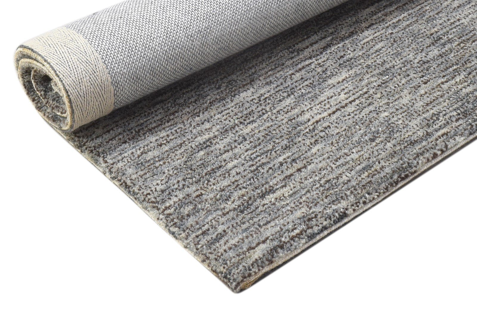 Brown Wool Rug 2' X 3' Modern Hand Tufted Scandinavian Solid Small Carpet 7864134992021