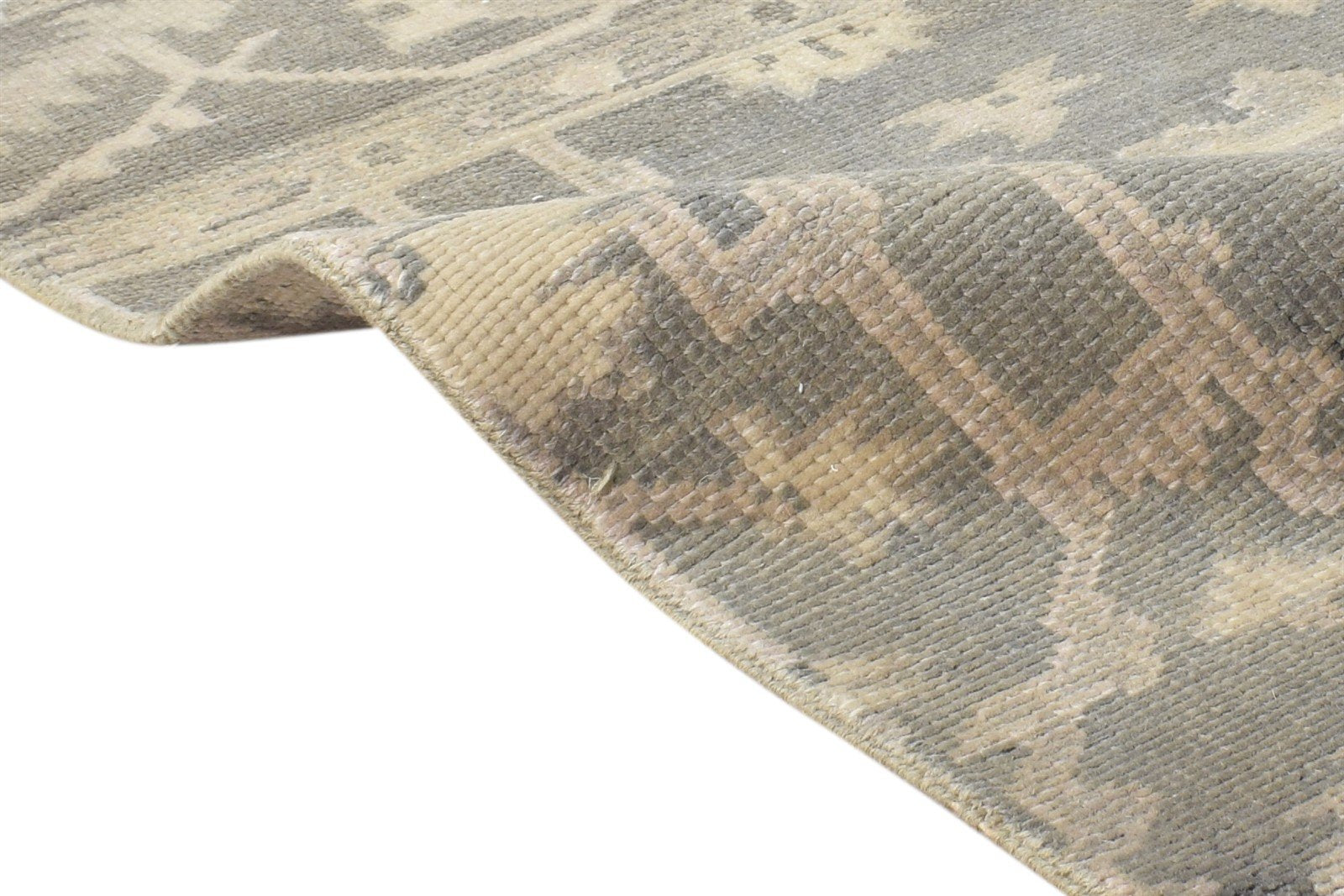 Brown Wool Rug 2' X 3' Persian Hand Knotted Oushak Oriental Small Carpet 7865143591061