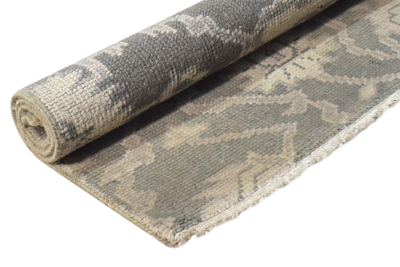 Brown Wool Rug 2' X 3' Persian Hand Knotted Oushak Oriental Small Carpet 7865143591061