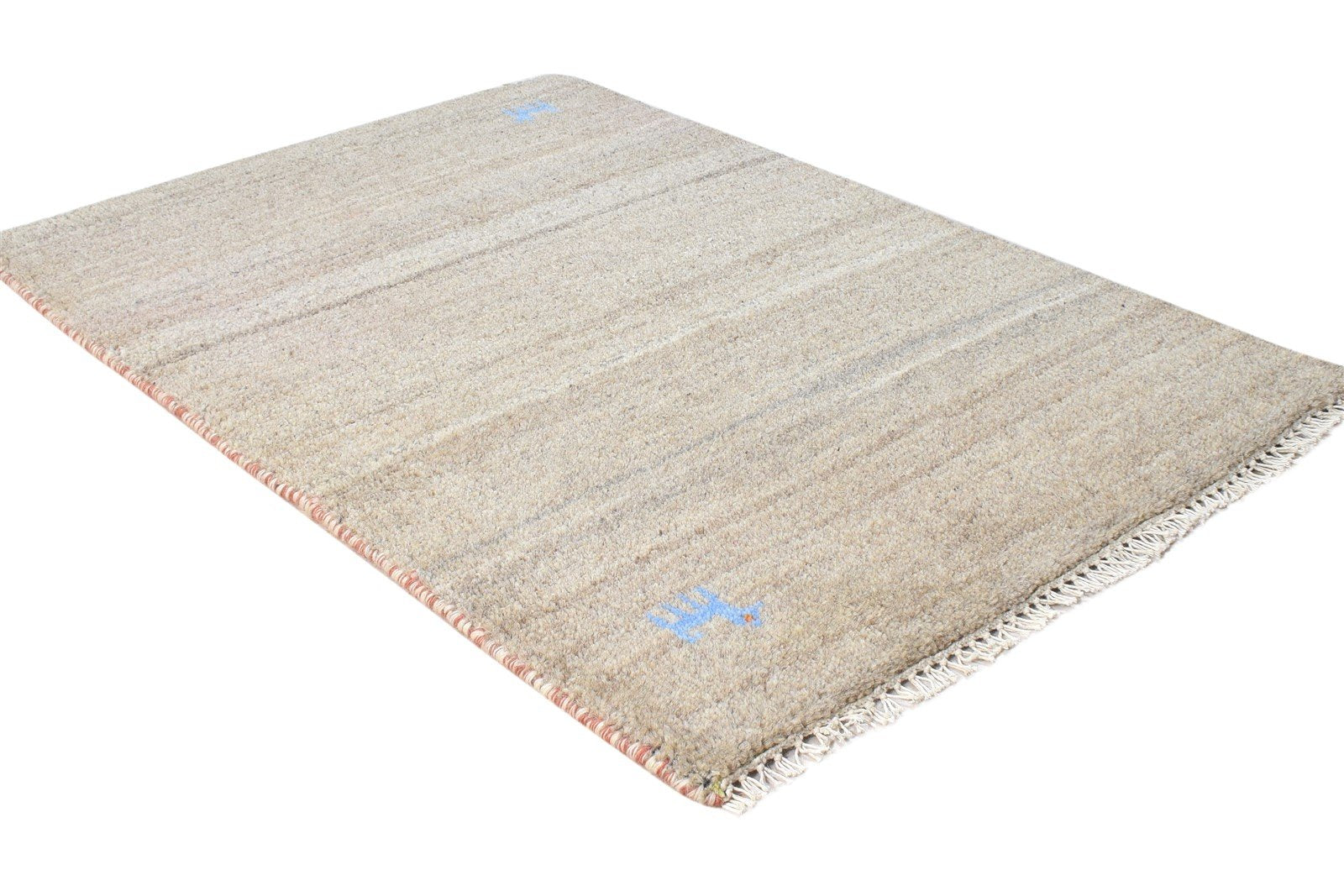 Brown Wool Rug 2' X 3' Tribal Hand Knotted Southwestern Solid Small Carpet 7865065078933