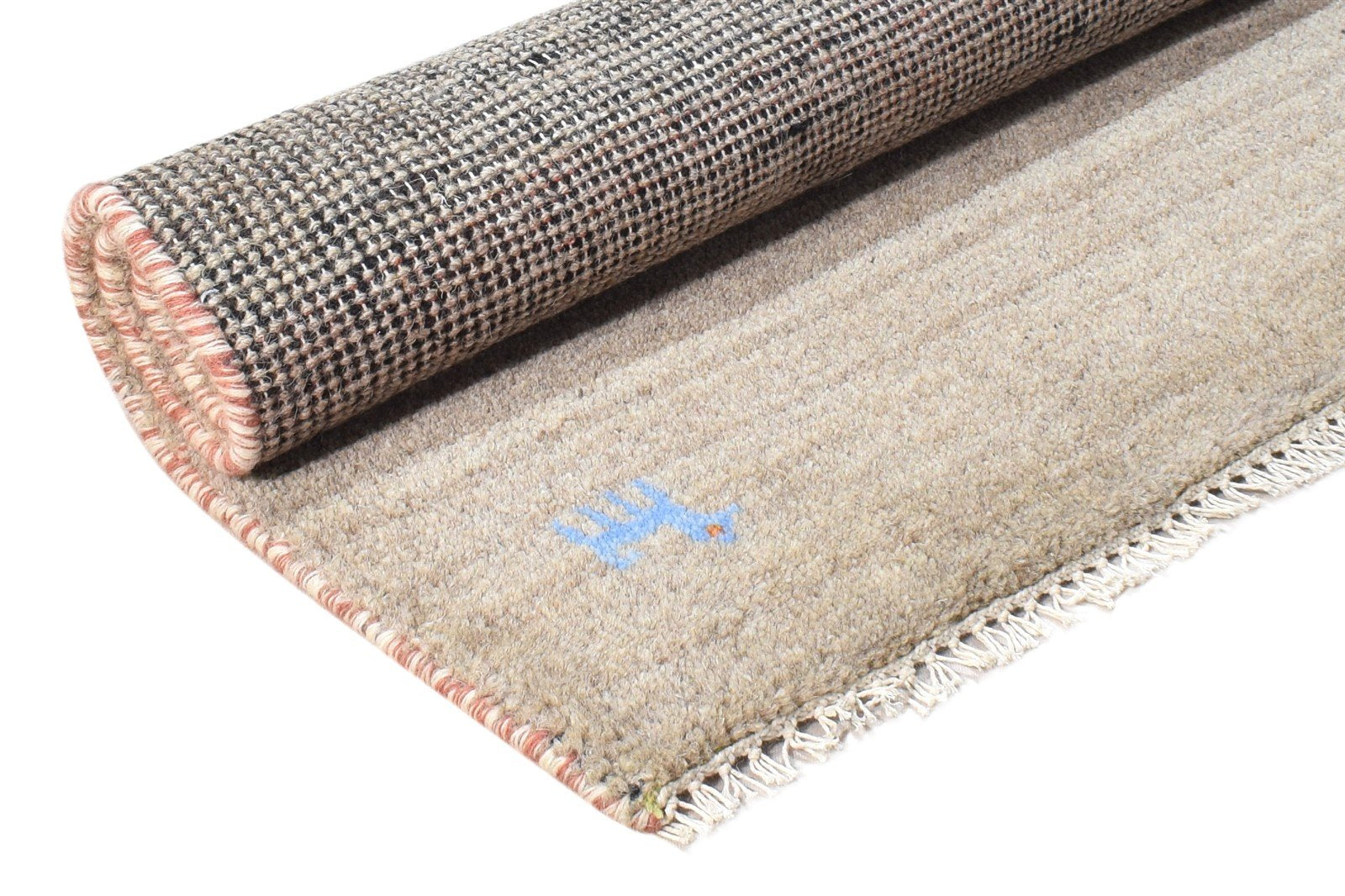 Brown Wool Rug 2' X 3' Tribal Hand Knotted Southwestern Solid Small Carpet 7865065078933