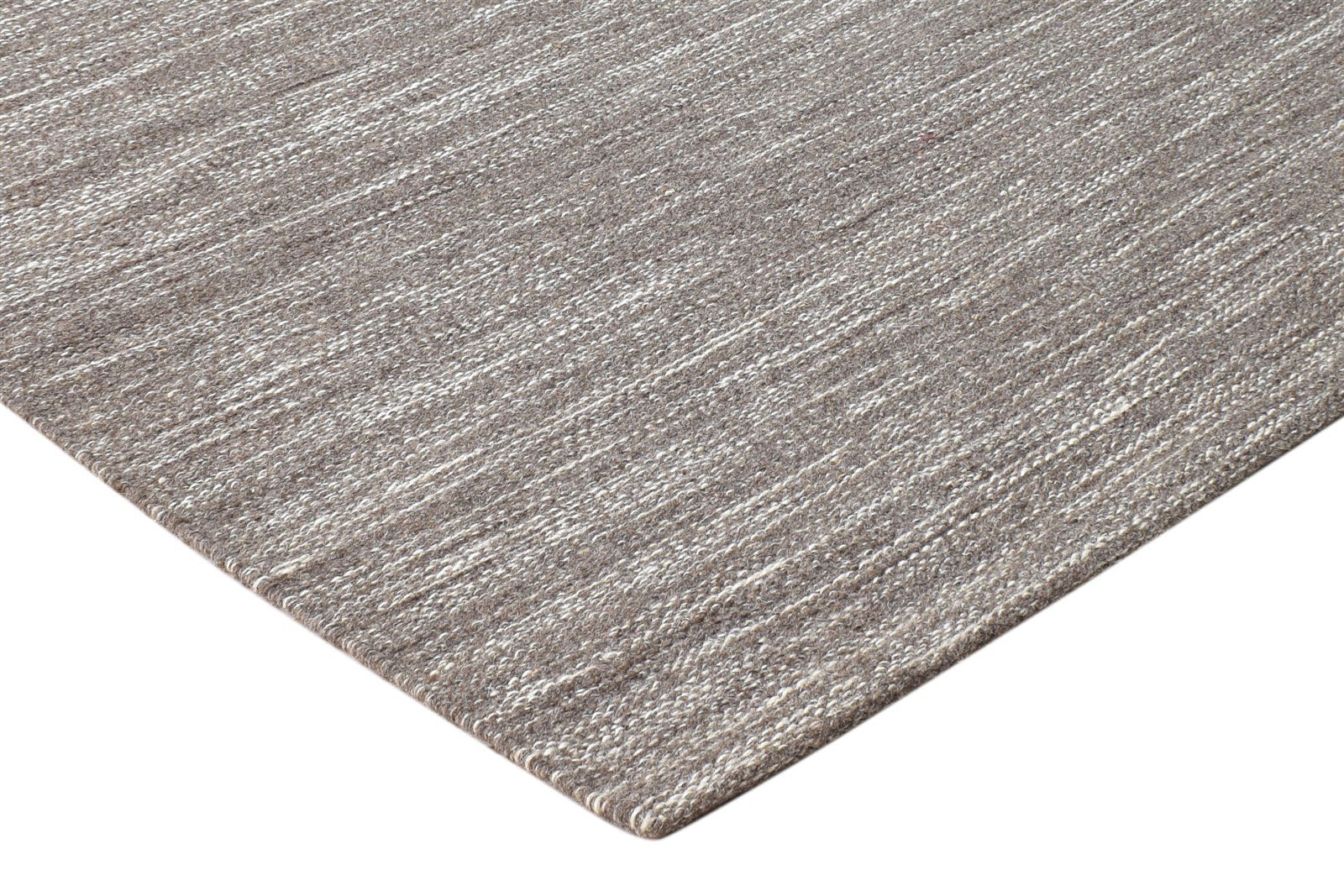 Brown Wool Rug 3' X 4' Modern Dhurrie Scandinavian Solid Small Carpet 7865168887957