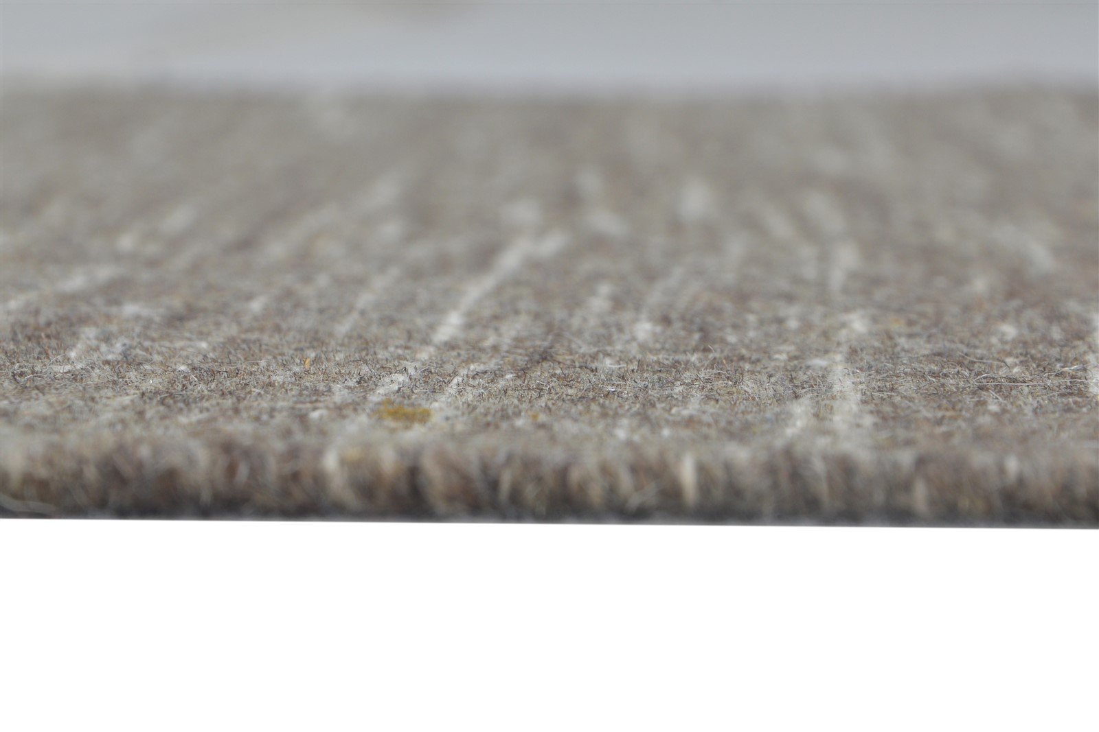 Brown Wool Rug 3' X 4' Modern Dhurrie Scandinavian Solid Small Carpet 7865168887957