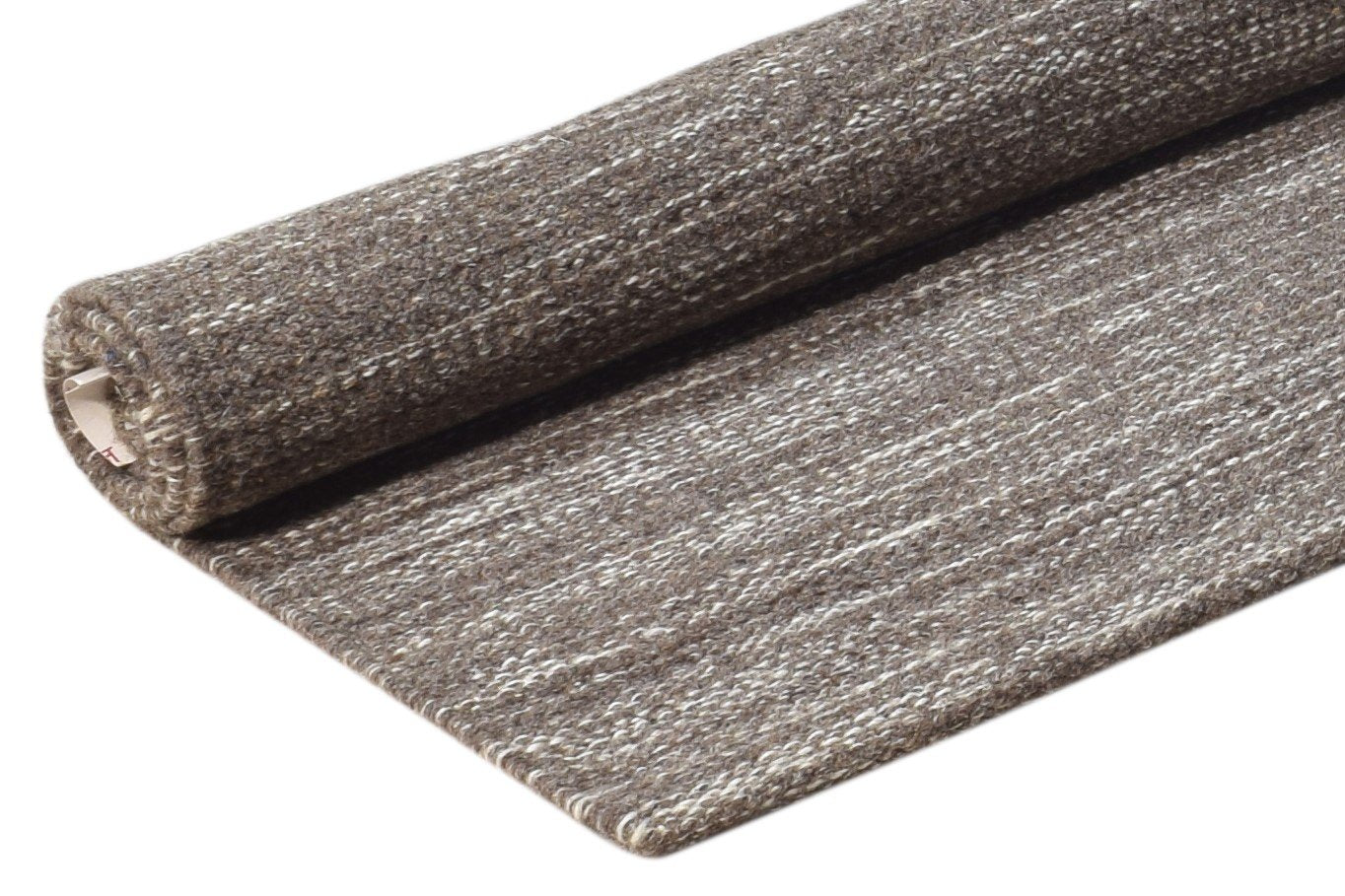 Brown Wool Rug 3' X 4' Modern Dhurrie Scandinavian Solid Small Carpet 7865168887957