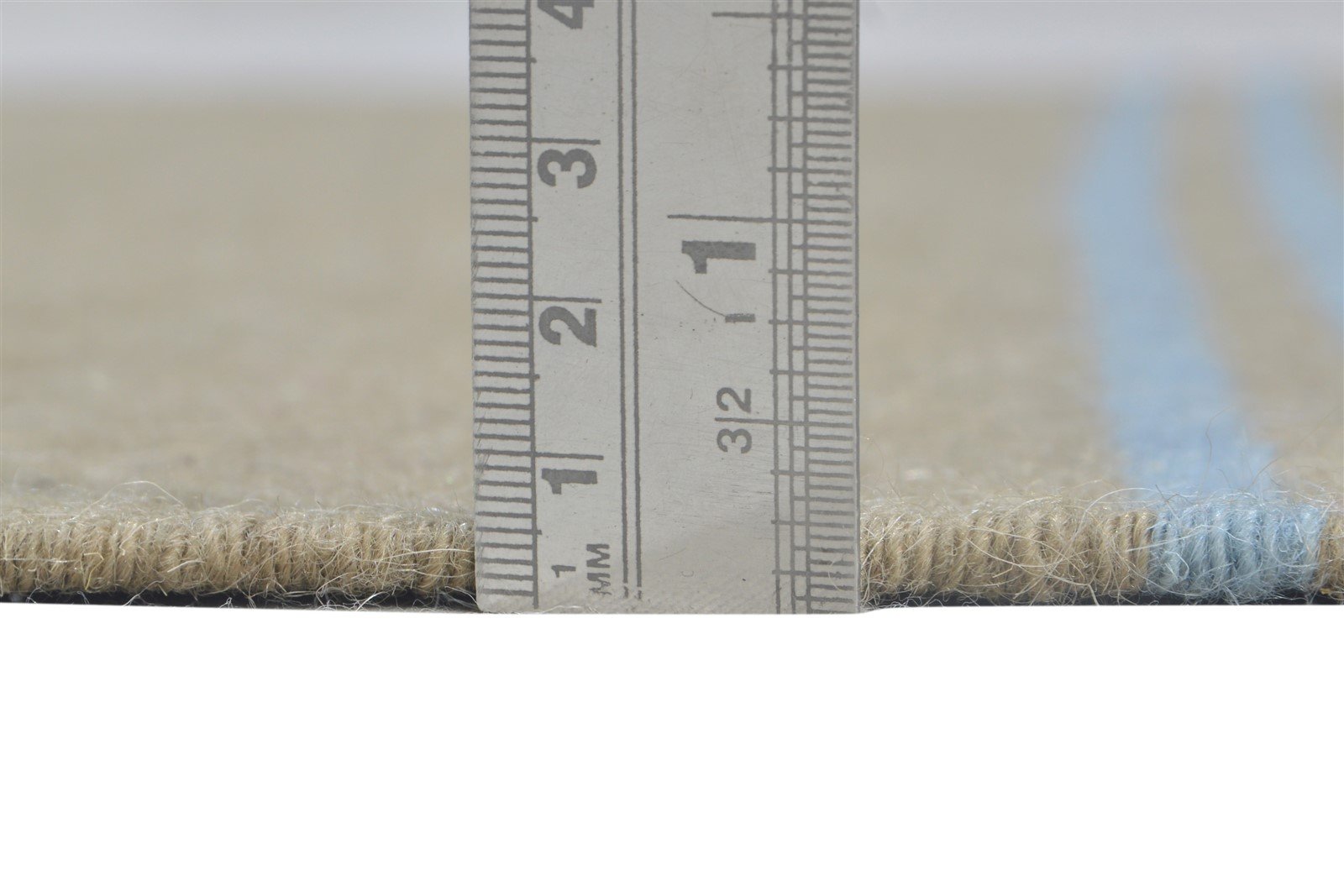 Brown Wool Rug 3' X 5' Modern Dhurrie Scandinavian Striped Small Carpet 7864989679765