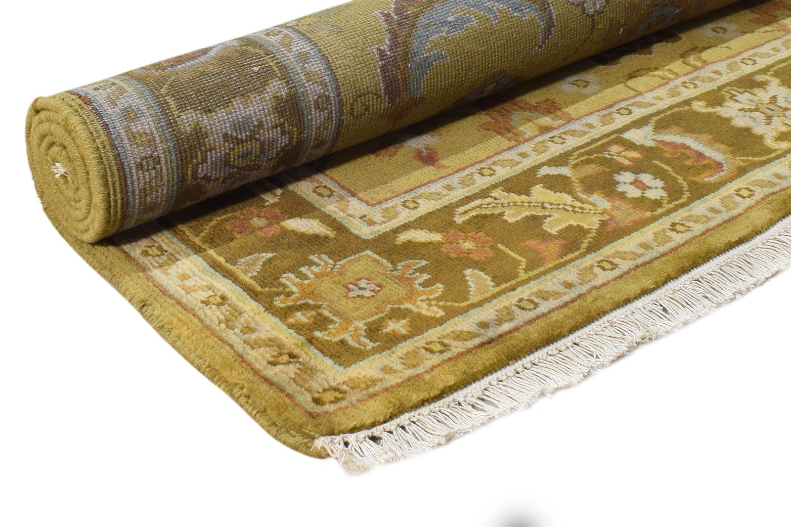 Brown Wool Rug 4' X 5' Persian Hand Knotted Oushak Oriental Room Size Carpet 7865108398229