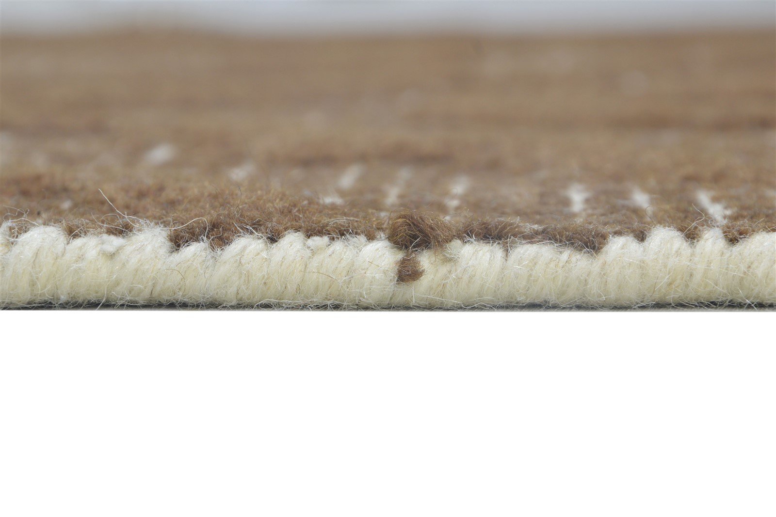 Brown Wool Rug 4' X 6' Modern Handloom Moroccan Trellis Room Size Carpet 7864154161301