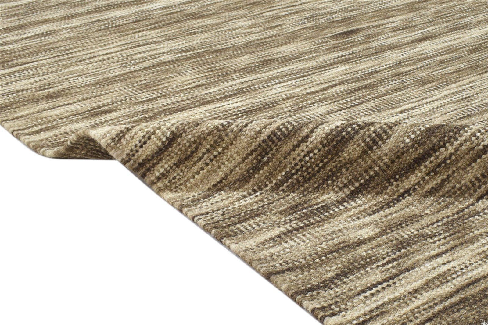 Brown Wool Rug 5' X 7' Modern Dhurrie Scandinavian Stars Room Size Carpet 7864150294677