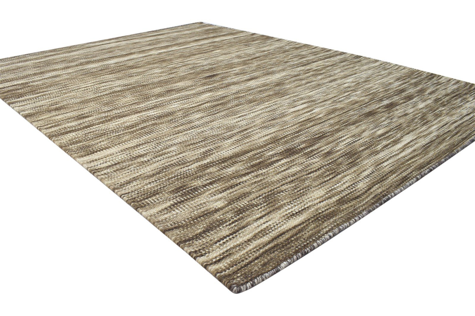 Brown Wool Rug 5' X 7' Modern Dhurrie Scandinavian Stars Room Size Carpet 7864150294677