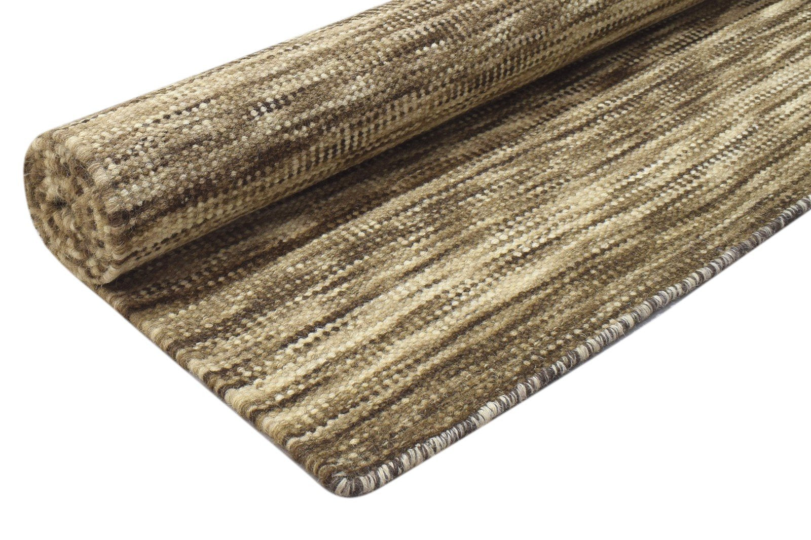 Brown Wool Rug 5' X 7' Modern Dhurrie Scandinavian Stars Room Size Carpet 7864150294677