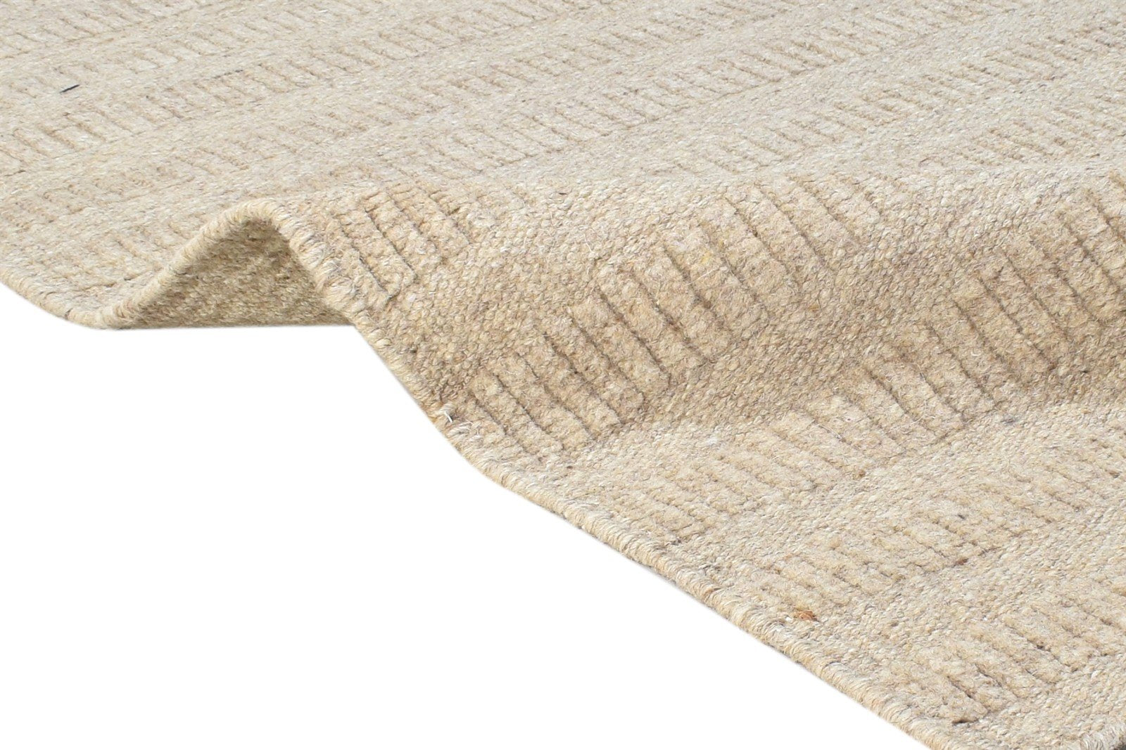 Tabina Brown Wool Rug 5' X 7' Modern Hand Woven Scandinavian Striped 7864793170069