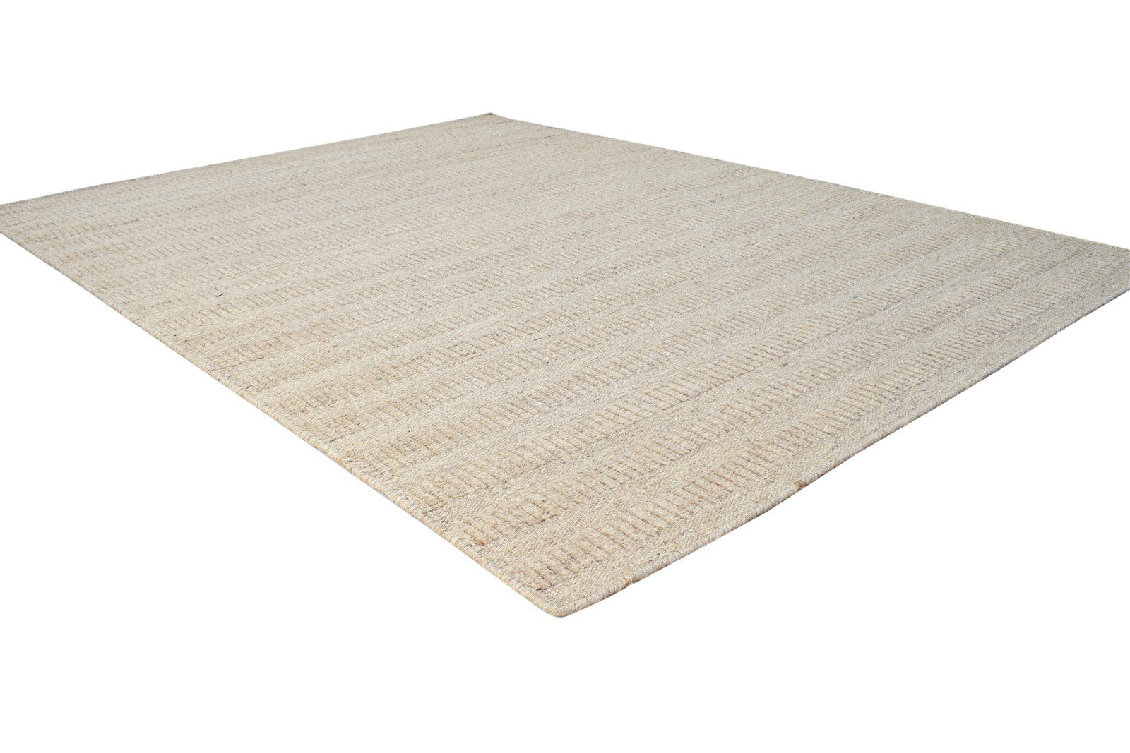 Tabina Brown Wool Rug 5' X 7' Modern Hand Woven Scandinavian Striped 7864793170069