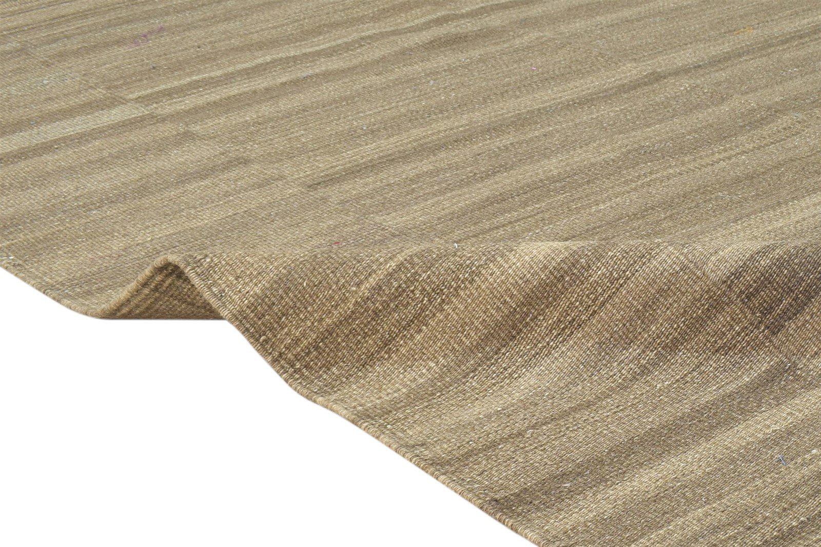 Easter Brown Wool Rug 5' X 8' Modern Dhurrie Scandinavian Striped 7865170296981