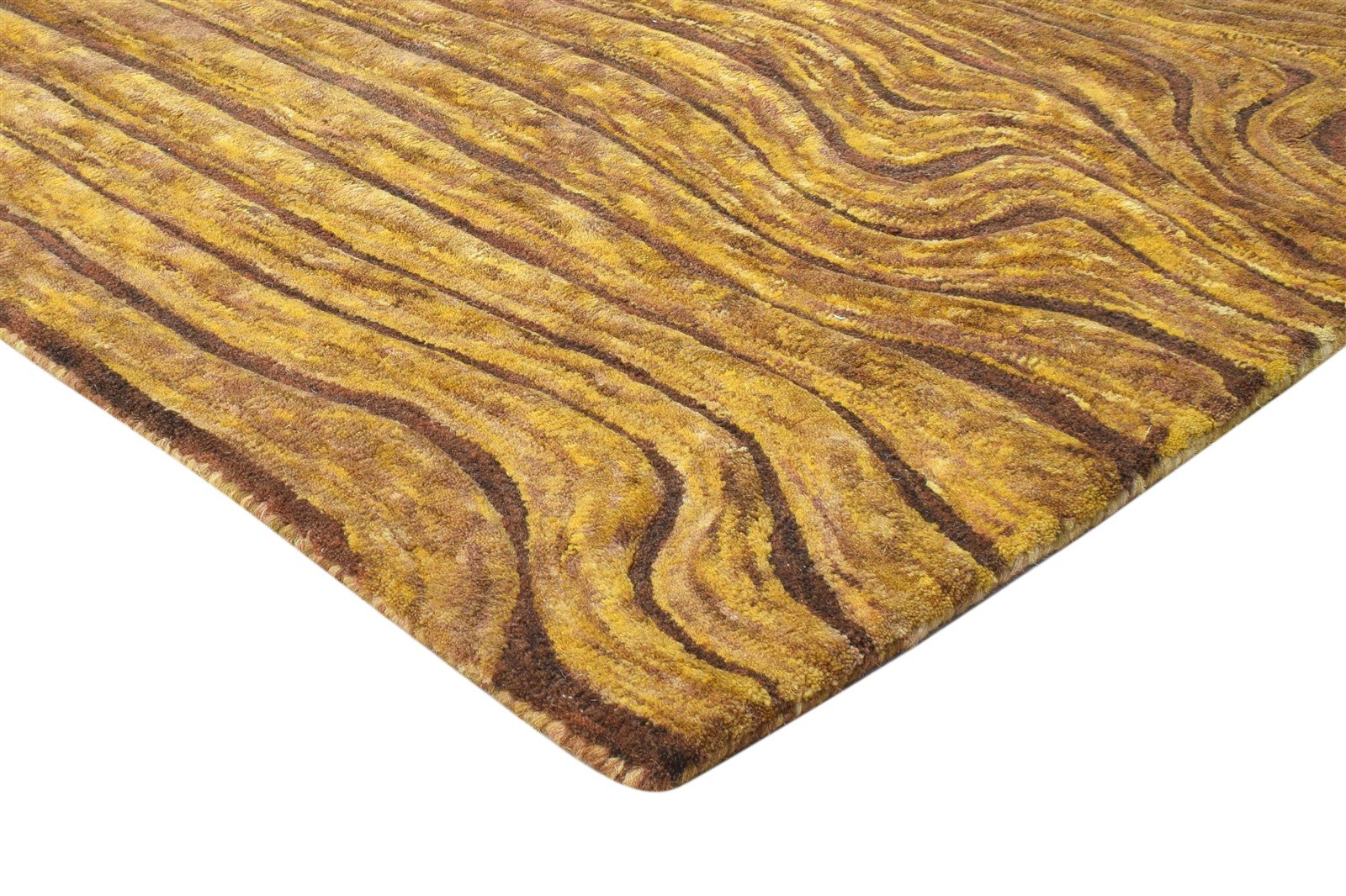 Brown Wool Rug 5' X 8' Modern Hand Tufted American Abstract Room Size Carpet 7865074483349