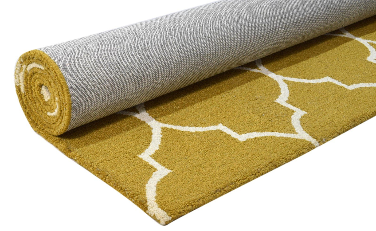 Brown Wool Rug 5' X 8' Modern Hand Tufted Moroccan Trellis Room Size Carpet 7860684292245