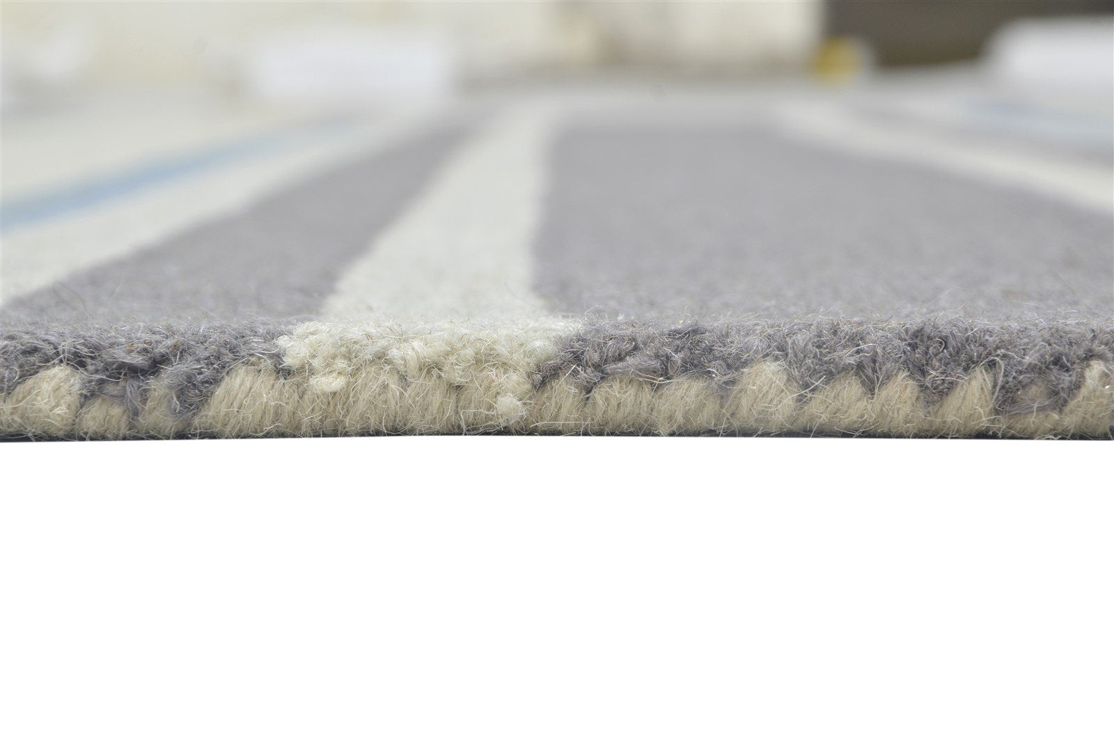Brown Wool Rug 5' X 8' Modern Hand Tufted Scandinavian Striped Room Size Carpet 7864095572117