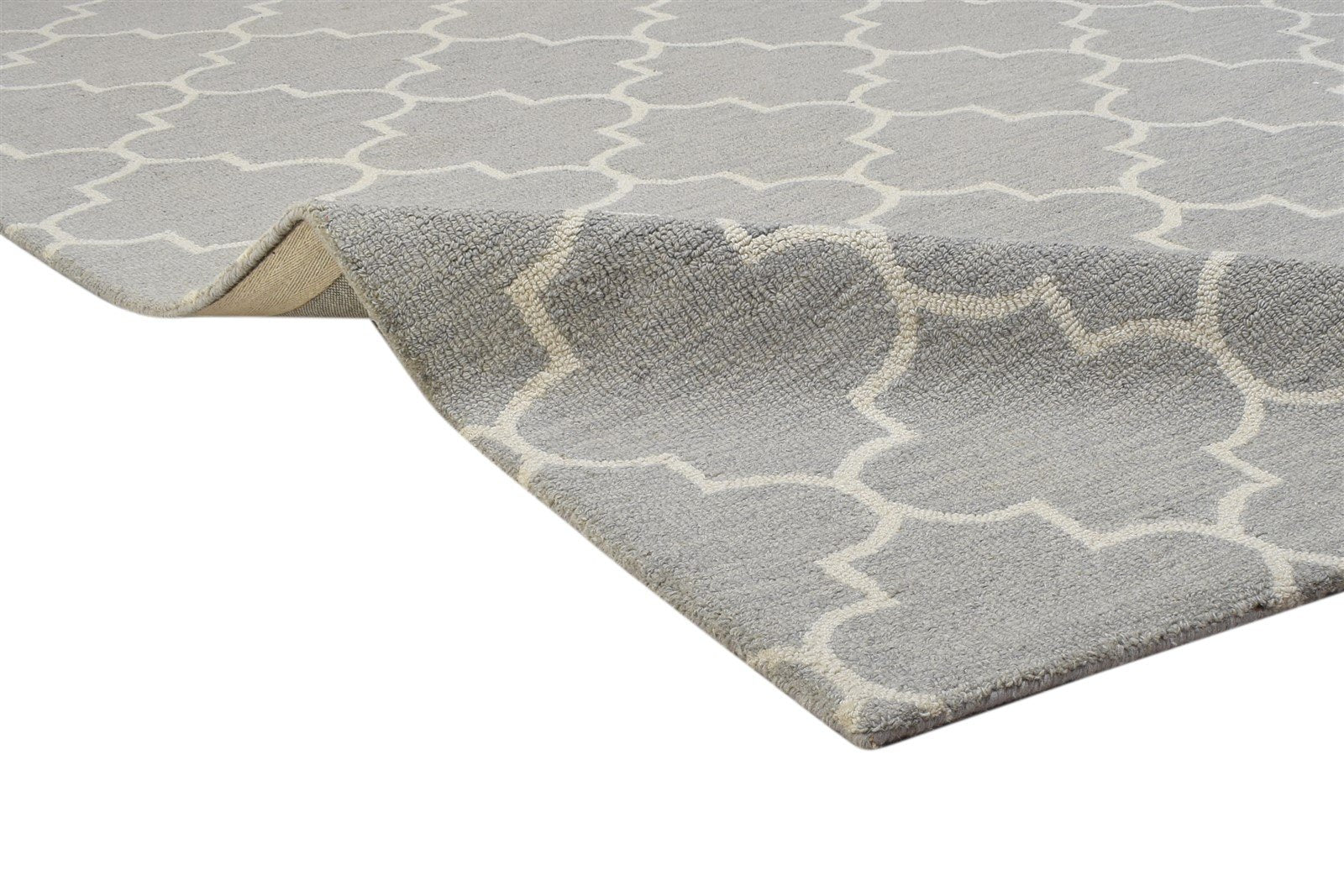 Brown Wool Rug 5' X 8' Modern Hand Tufted Shibori Trellis Room Size Carpet 7864308039829
