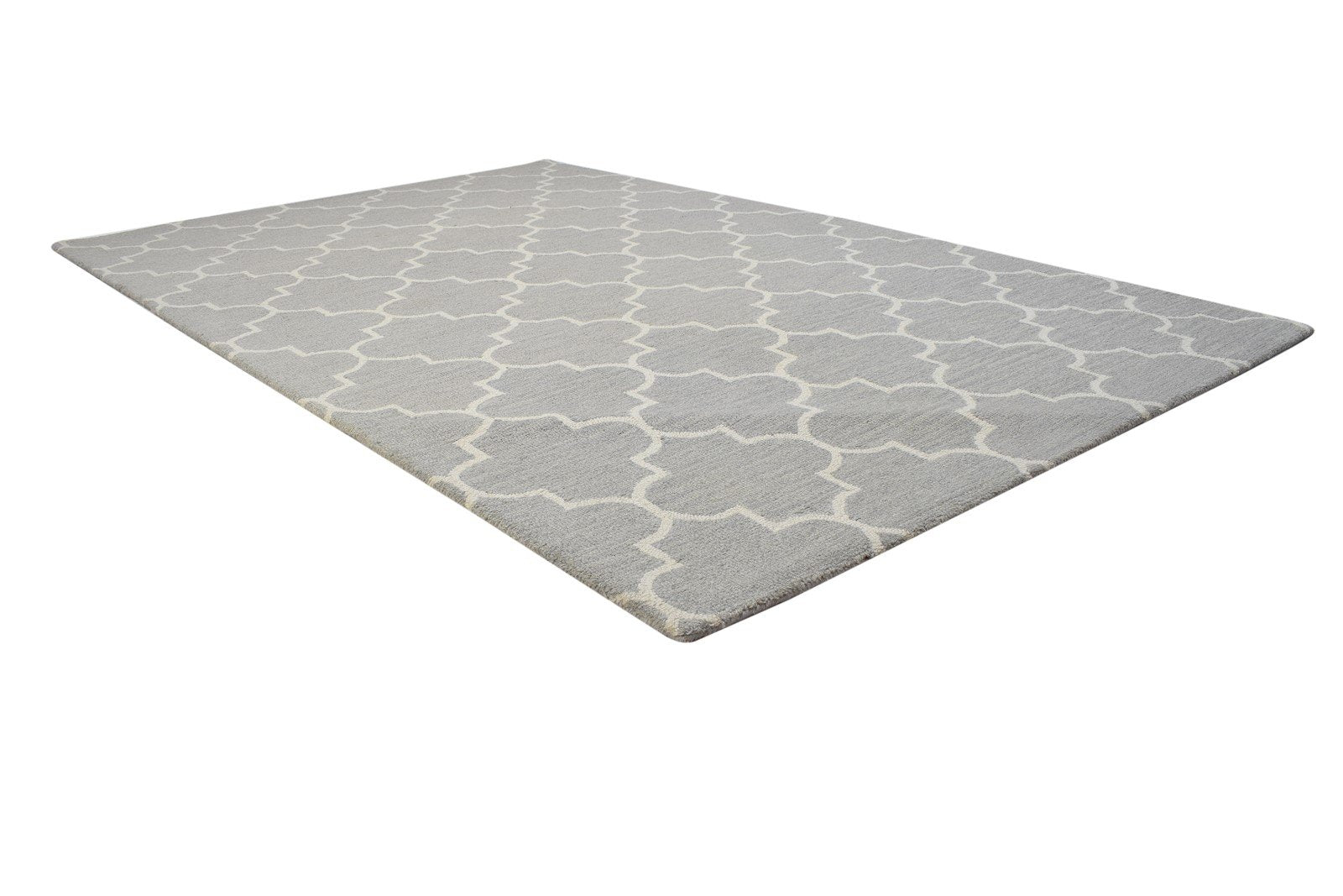 Brown Wool Rug 5' X 8' Modern Hand Tufted Shibori Trellis Room Size Carpet 7864308039829