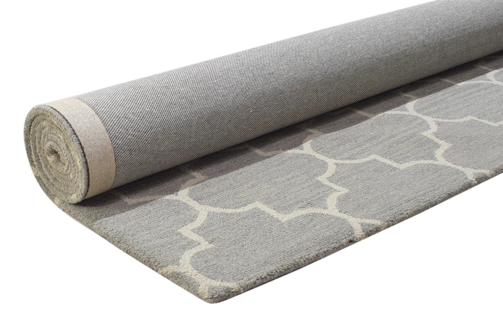 Brown Wool Rug 5' X 8' Modern Hand Tufted Shibori Trellis Room Size Carpet 7864308039829