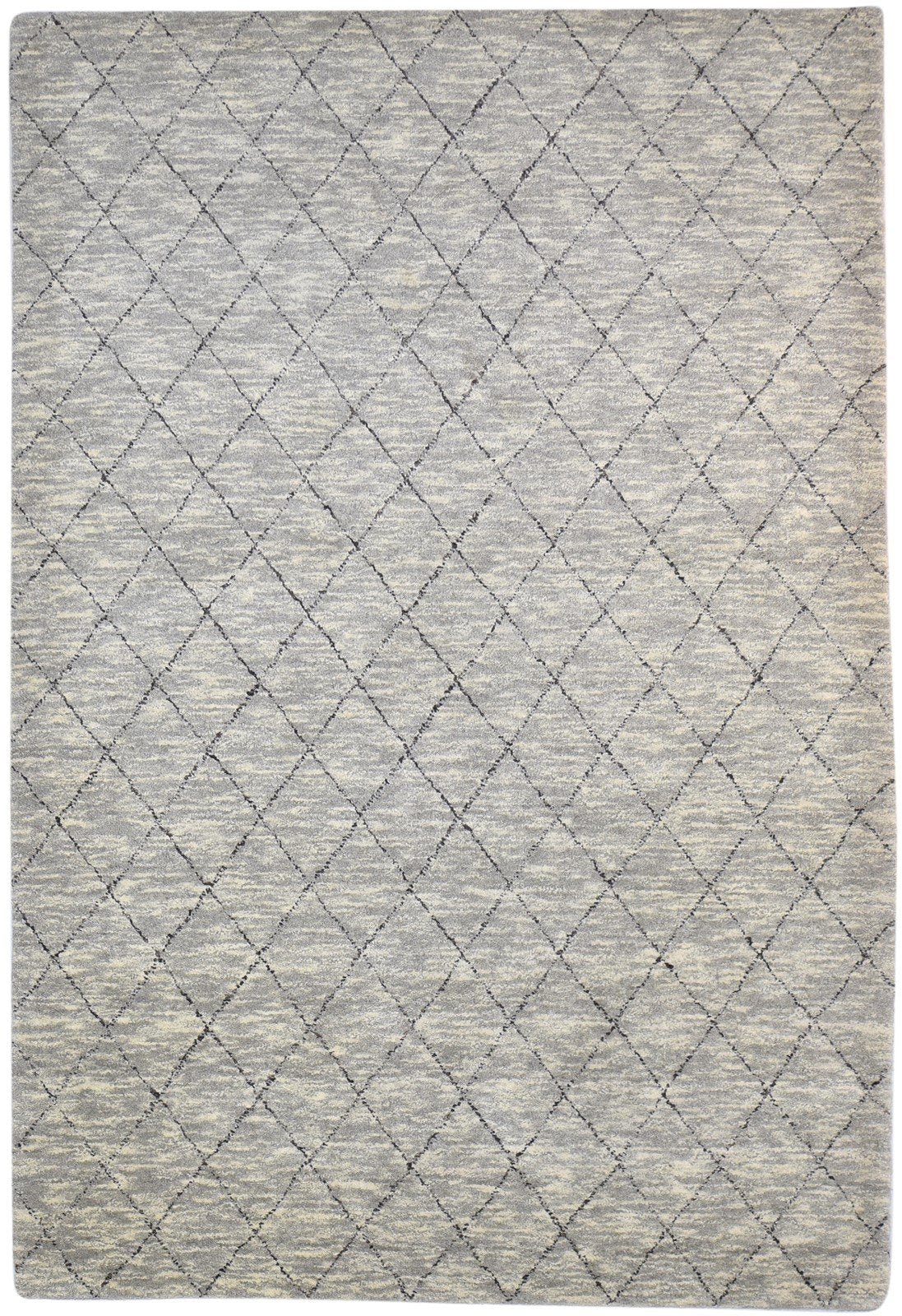 Melissa Brown Wool Rug 5' X 8' Modern Hand Woven Moroccan Diamond 7864163729557
