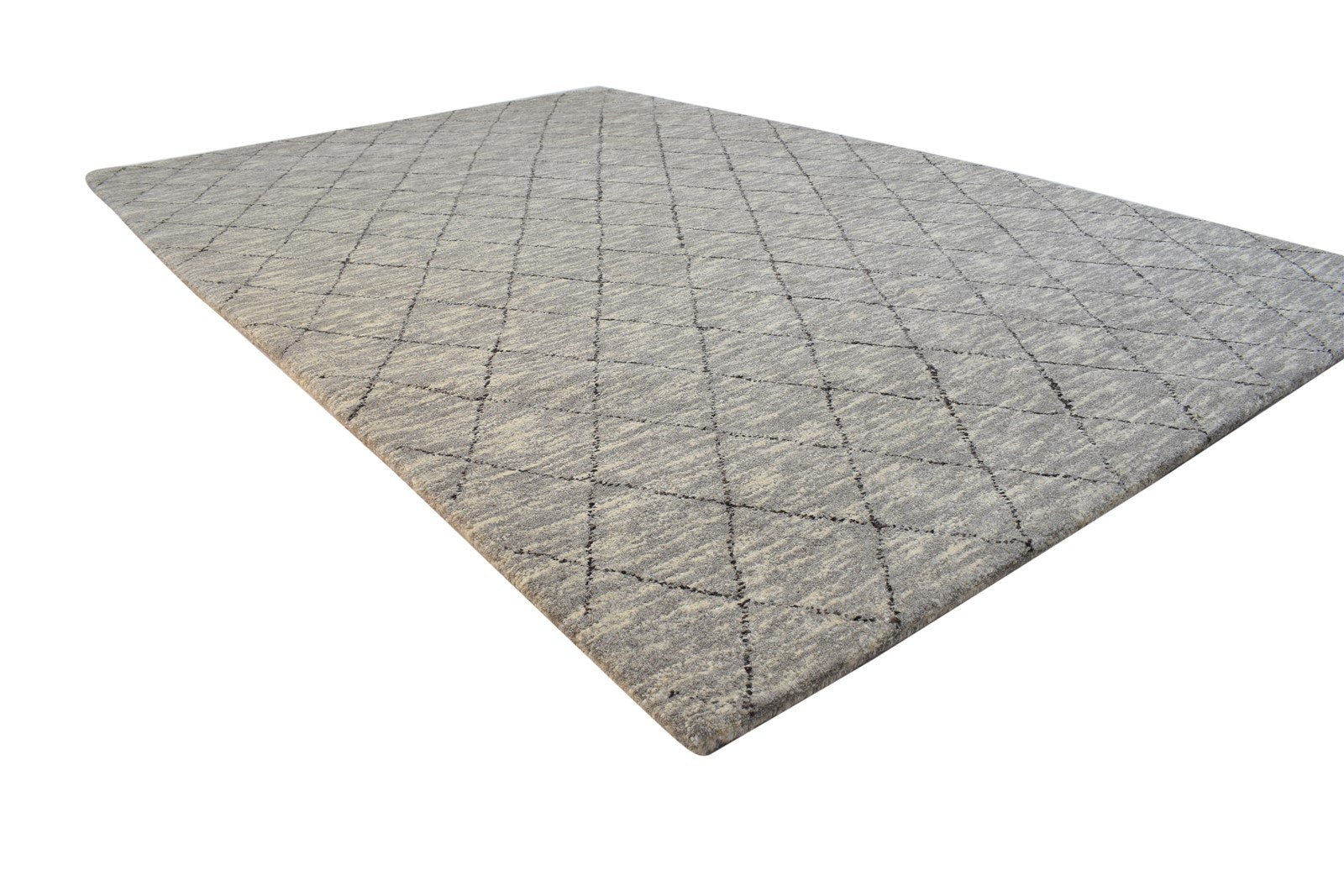 Melissa Brown Wool Rug 5' X 8' Modern Hand Woven Moroccan Diamond 7864163729557