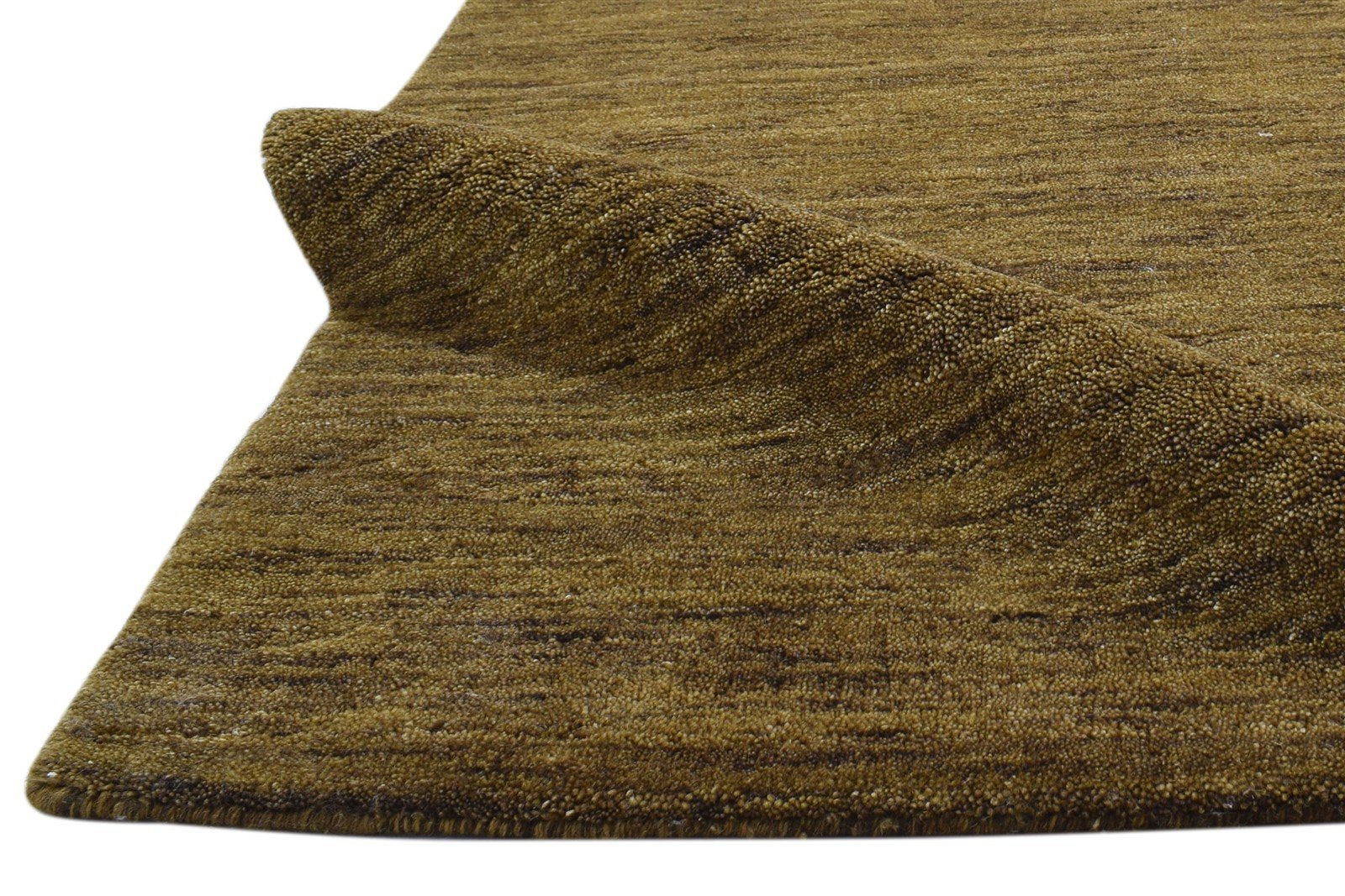 Brown Wool Rug 5' X 8' Modern Handloom Scandinavian Solid Room Size Carpet 7860701134997