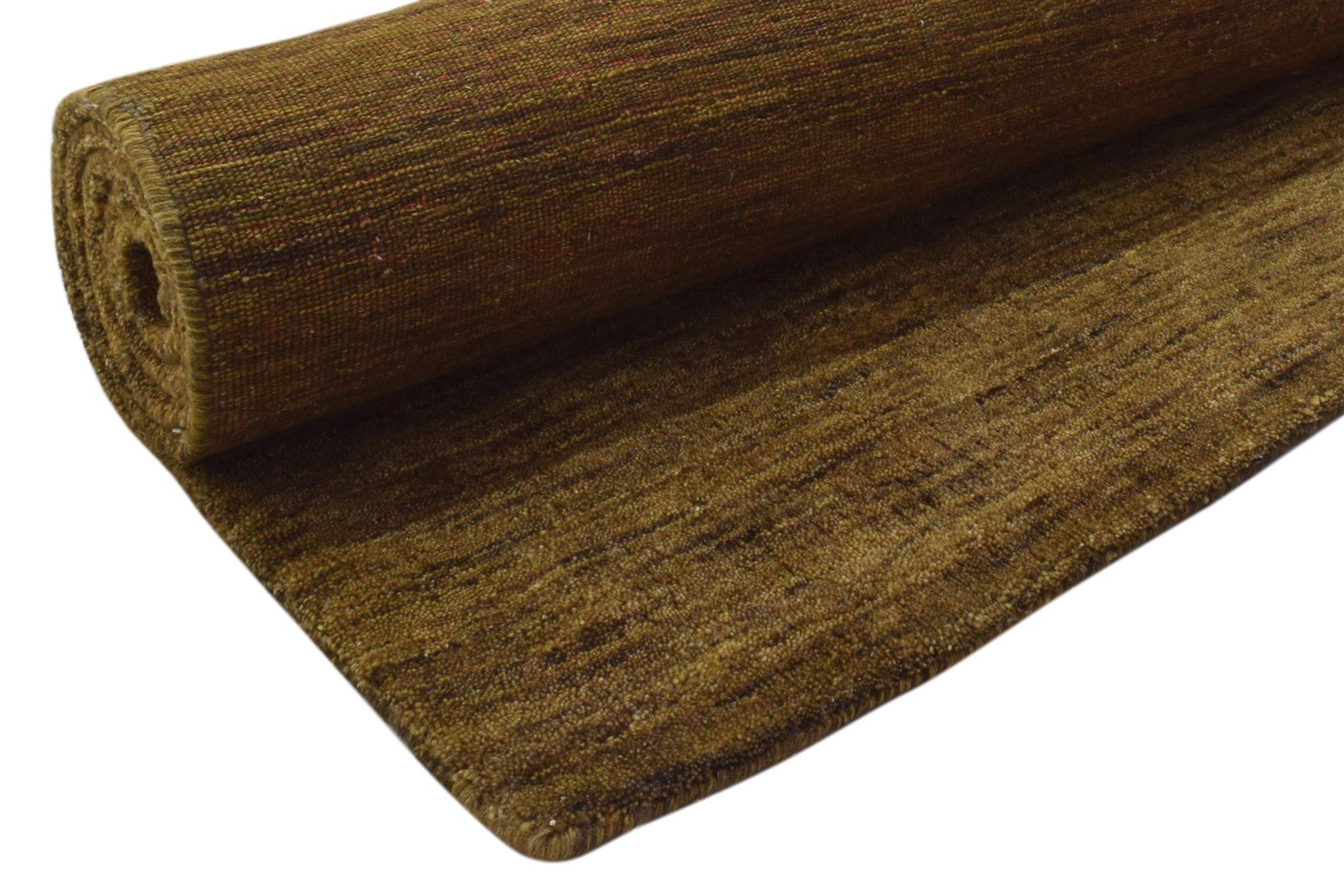 Brown Wool Rug 5' X 8' Modern Handloom Scandinavian Solid Room Size Carpet 7860701134997