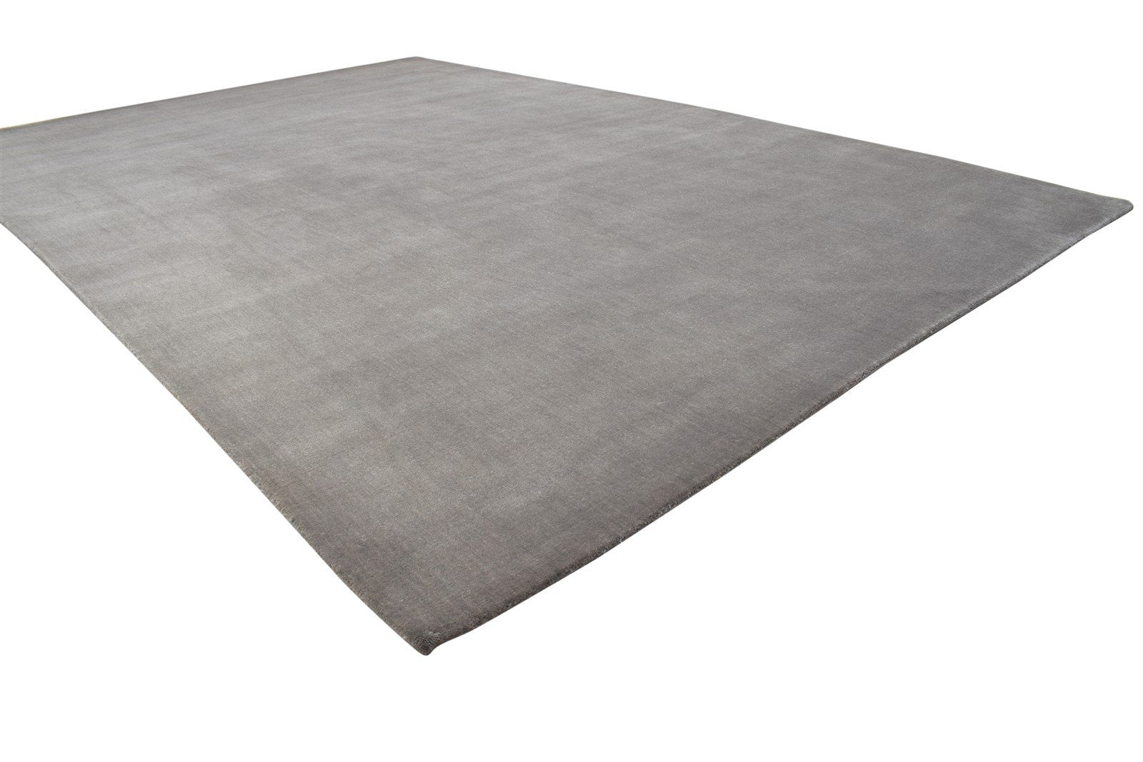 Brown Wool Rug 6' X 9' Modern Hand Woven Scandinavian Solid Large Carpet 7864180867221