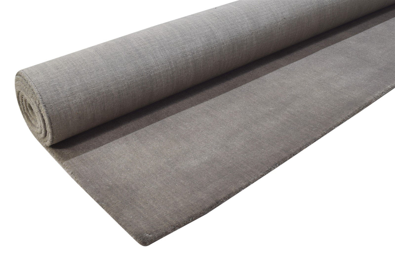 Brown Wool Rug 6' X 9' Modern Hand Woven Scandinavian Solid Large Carpet 7864180867221